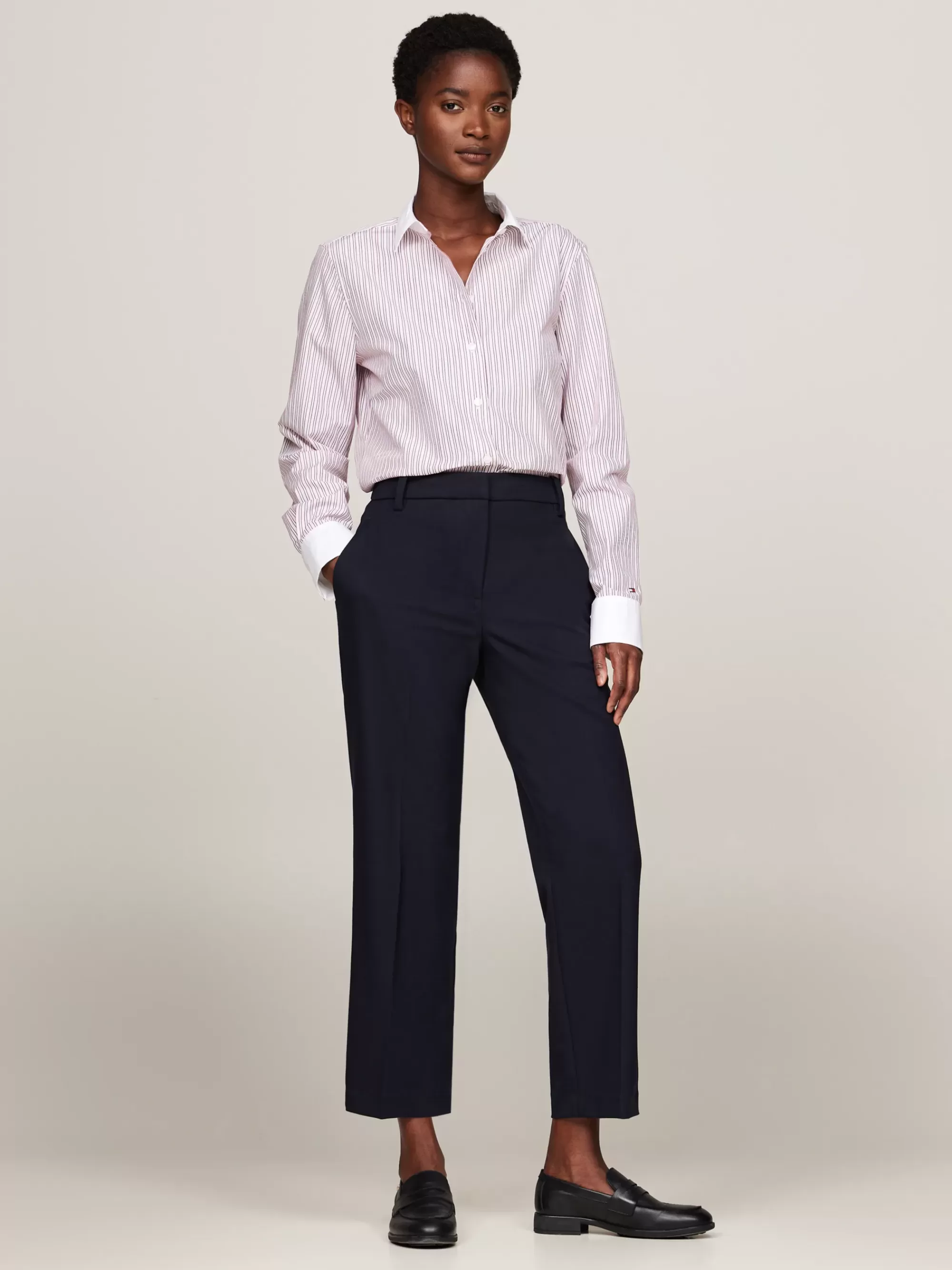 Blouses & Overhemden*Tommy Hilfiger Regular Fit Overhemd Met Strepen En Contrast IVY STP/ PINK