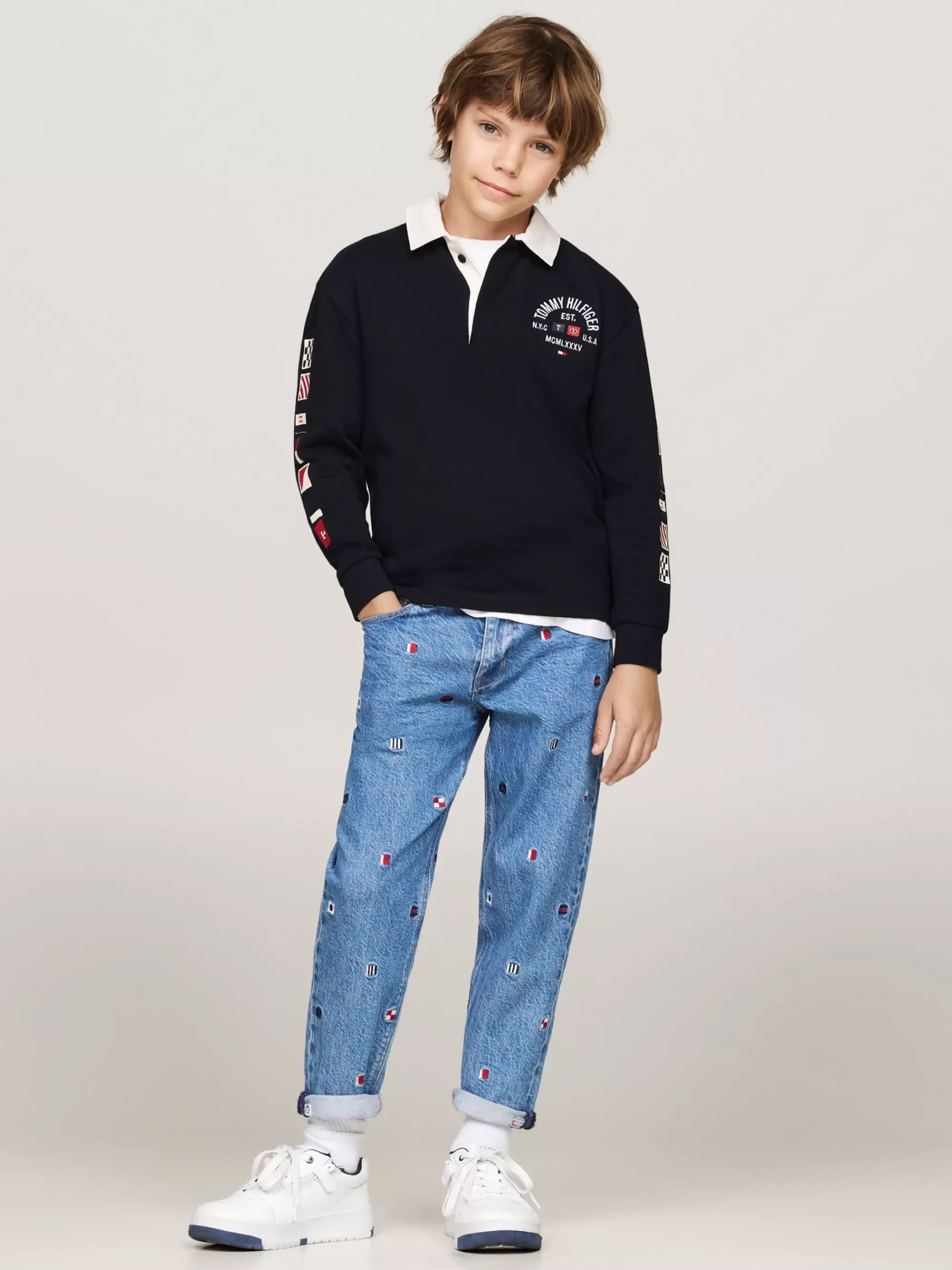 T-Shirts & Polo's*Tommy Hilfiger Regular Fit Polo Met Lange Mouwen DESERT SKY