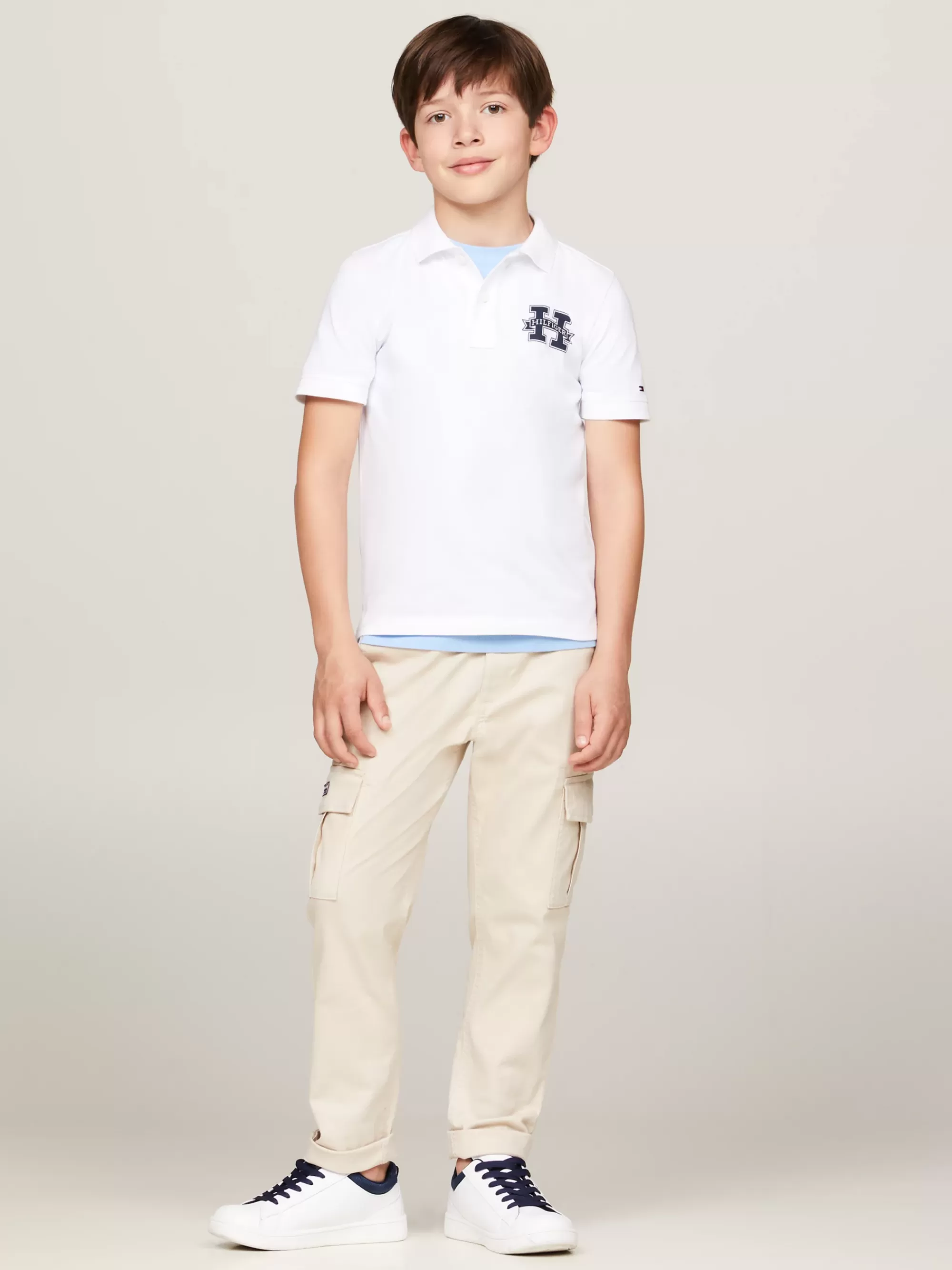 T-Shirts & Polo's*Tommy Hilfiger Regular Fit Polo Met Varsity-letter WHITE