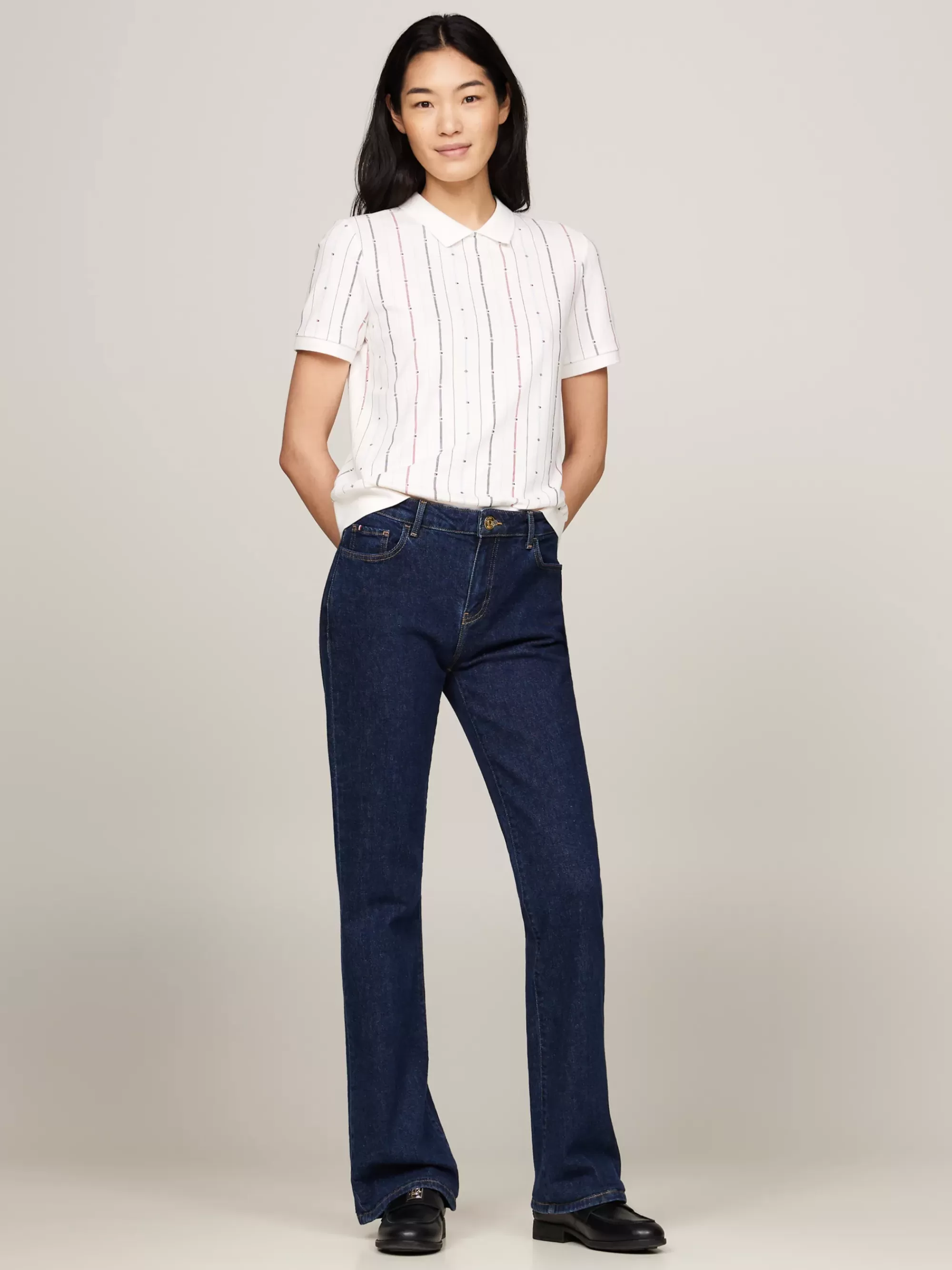 Polo's*Tommy Hilfiger Regular Fit Polo Met Vlagstrependesign FOULARD FLAG STP/ MULTI