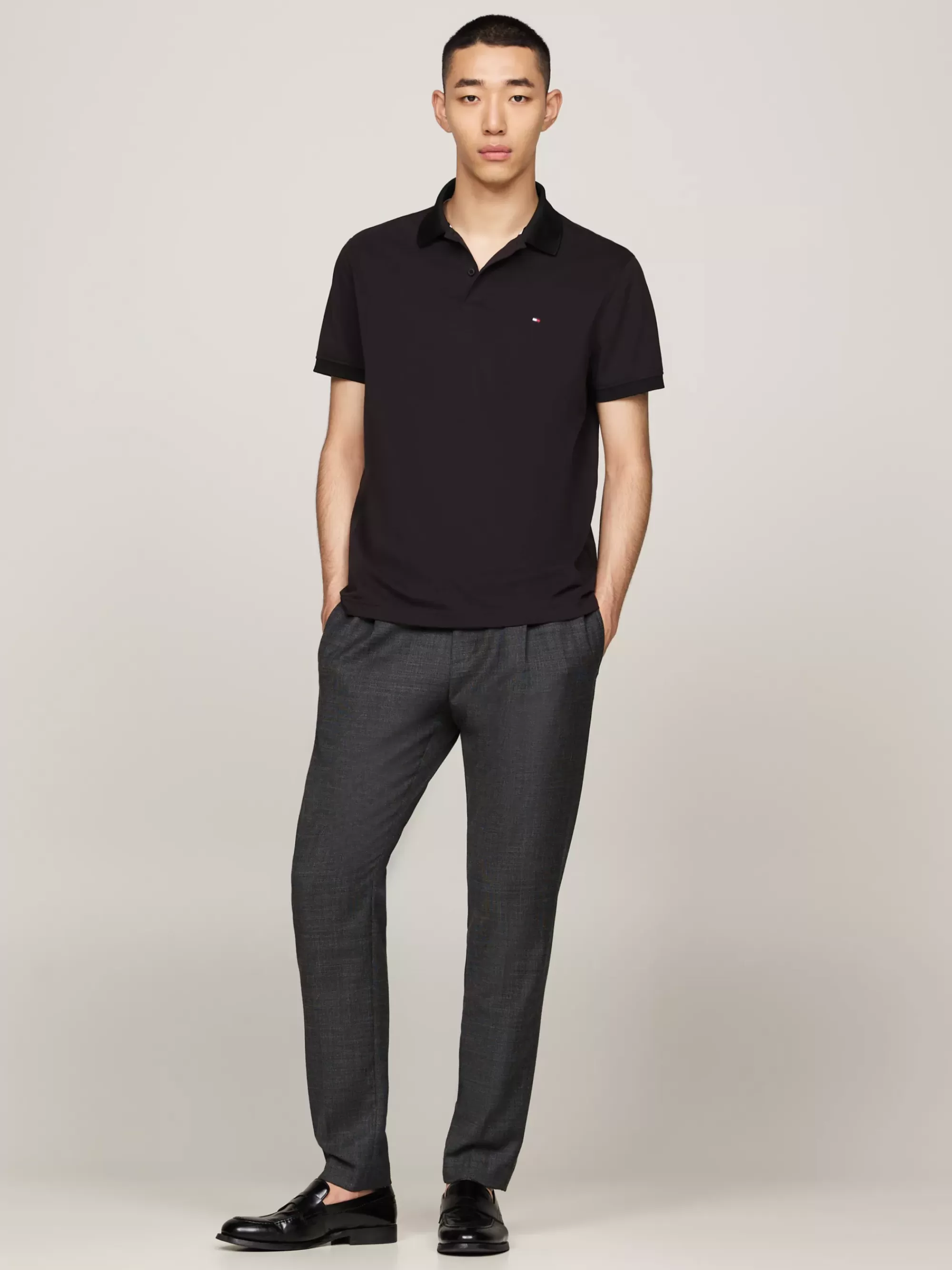 Polo's*Tommy Hilfiger Regular Fit Vochtafvoerende Piqué Polo BLACK