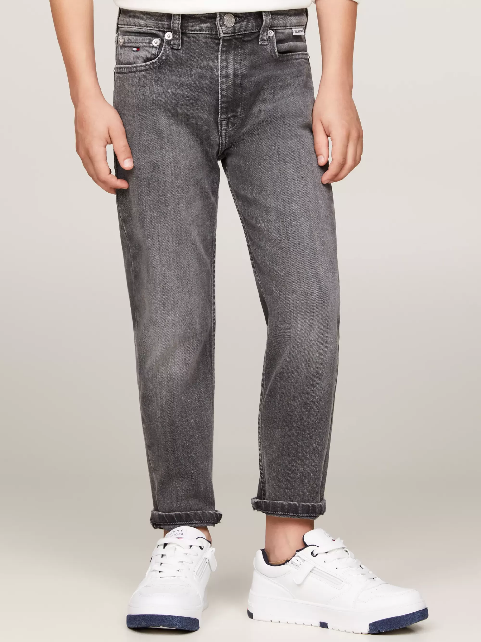Jeans*Tommy Hilfiger Regular Straight Faded Jeans GREYUSED