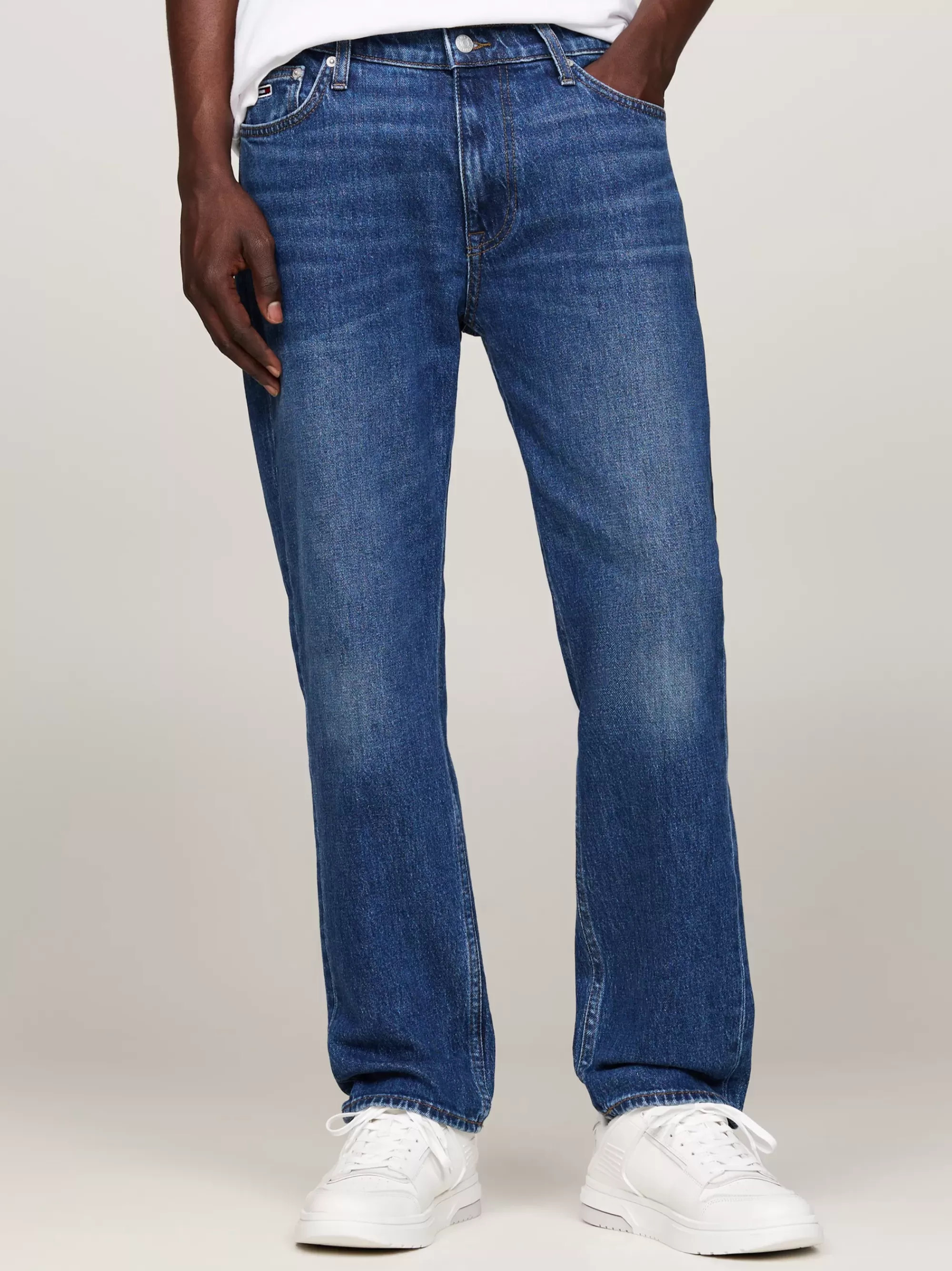 Jeans*Tommy Hilfiger Regular Tapered Dad Jeans Met Whiskers DENIM DARK