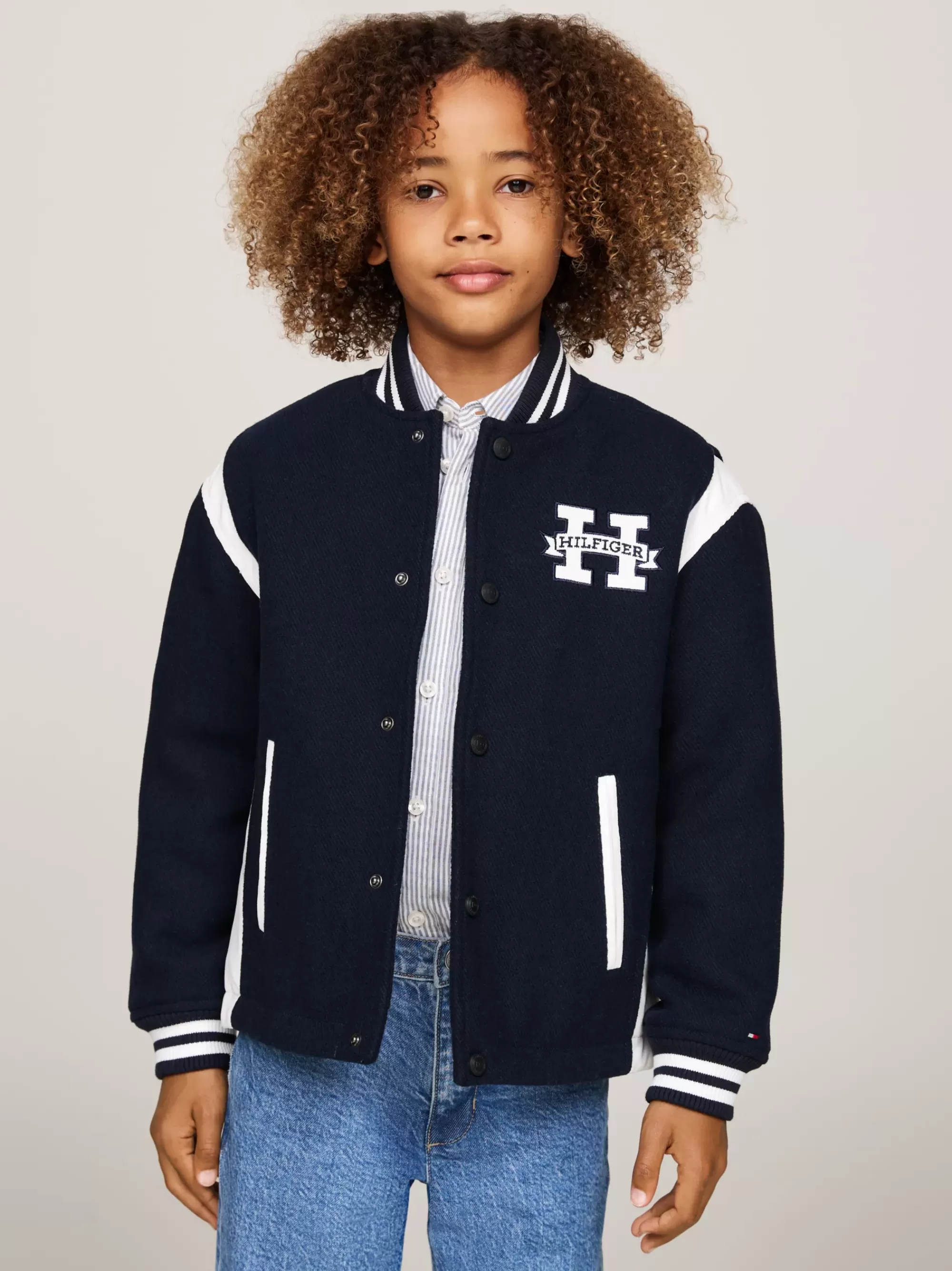 Jassen*Tommy Hilfiger Relaxed Bomberjack Met Colour-blocking DESERT SKY