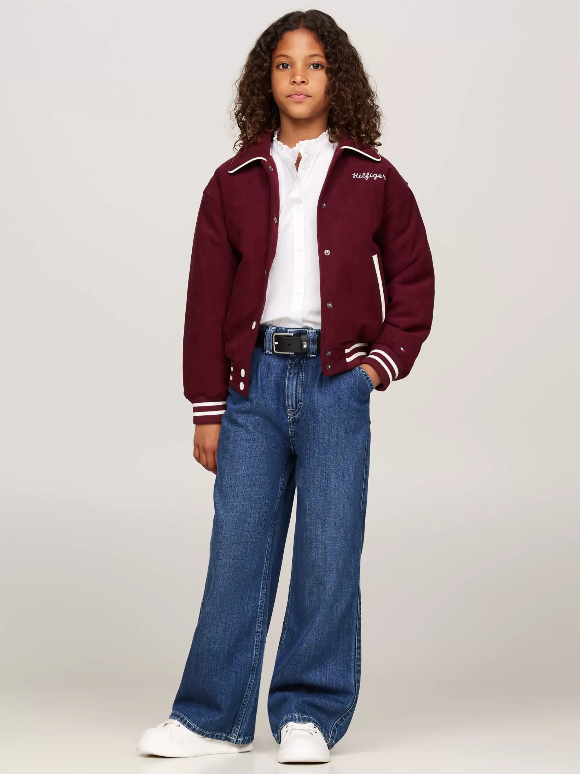 Jassen & Jacks*Tommy Hilfiger Relaxed Bomberjack Van Corduroy DEEP ROUGE