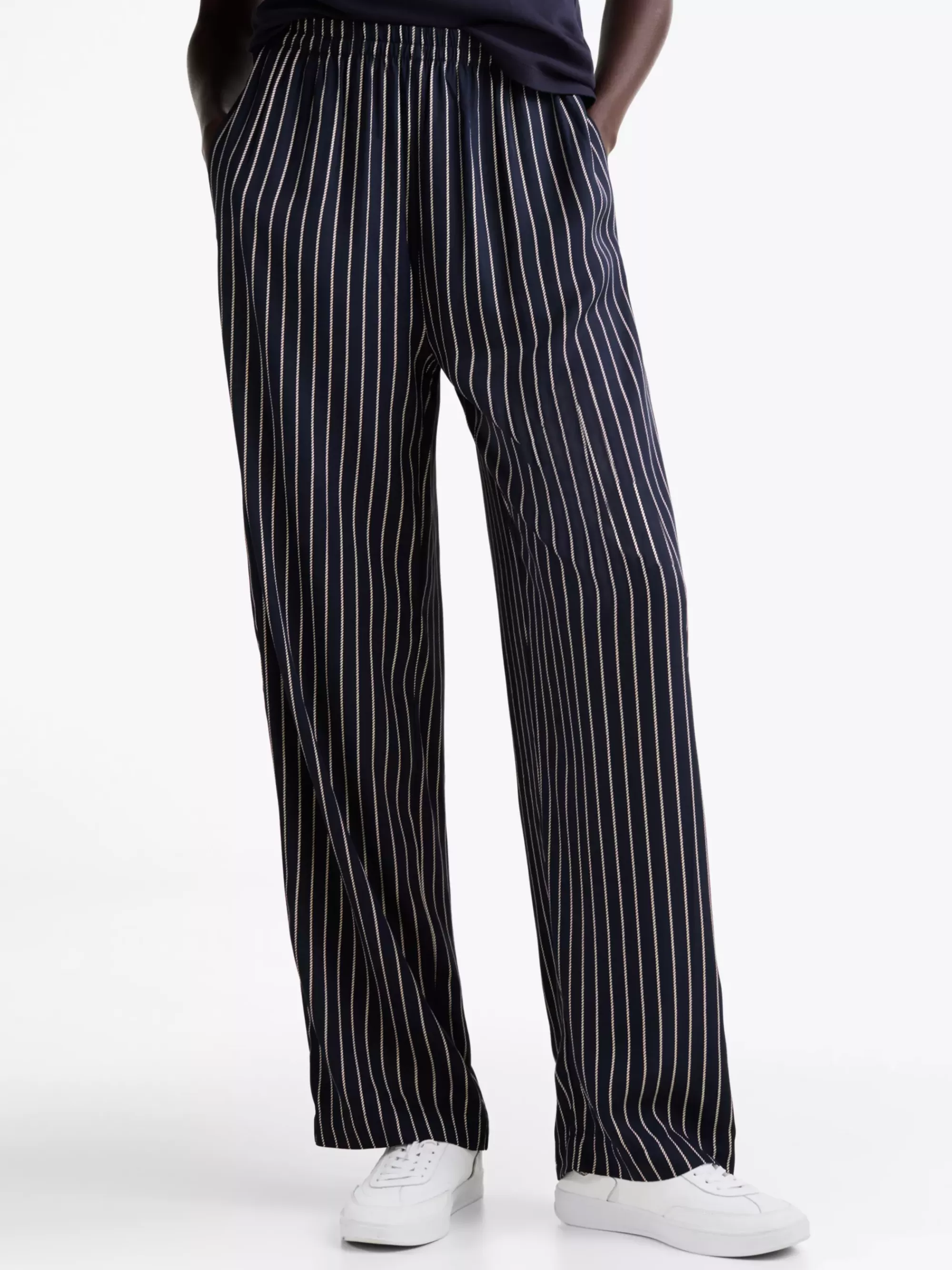 Broeken*Tommy Hilfiger Relaxed Broek Met Strepen ROPE STP/ DESERT SKY