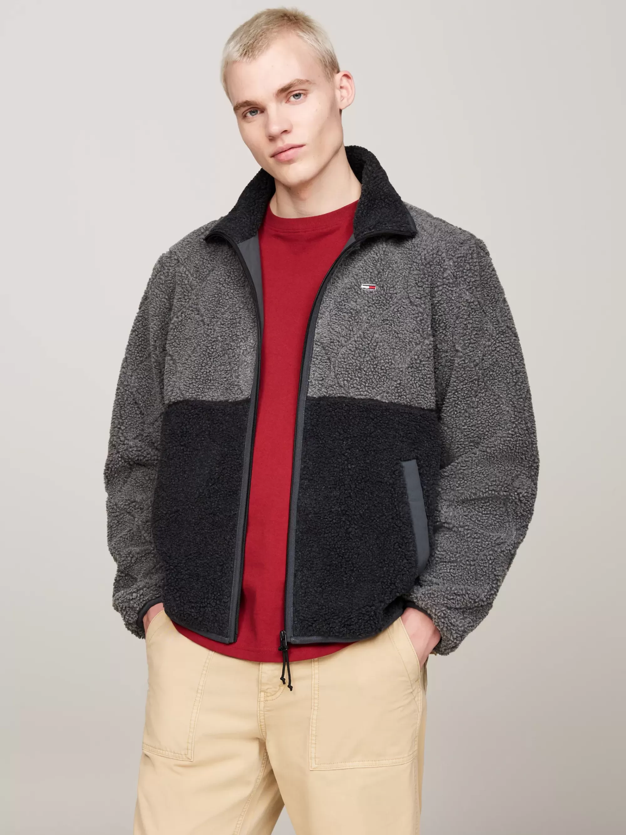 Jassen & Jacks | Bomberjacks*Tommy Hilfiger Relaxed Fit Jack Van Teddy Fleece BLACK