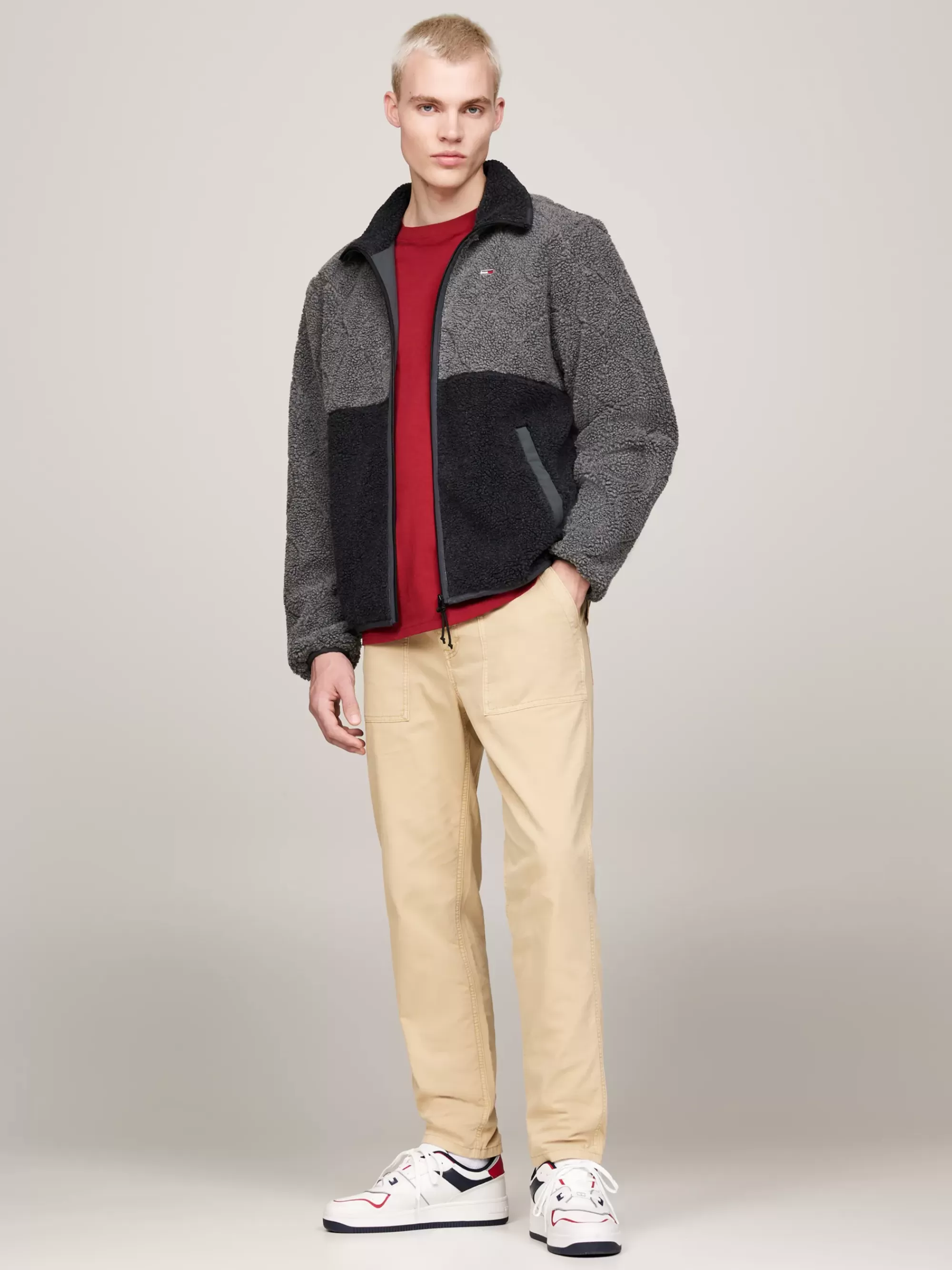 Jassen & Jacks | Bomberjacks*Tommy Hilfiger Relaxed Fit Jack Van Teddy Fleece BLACK