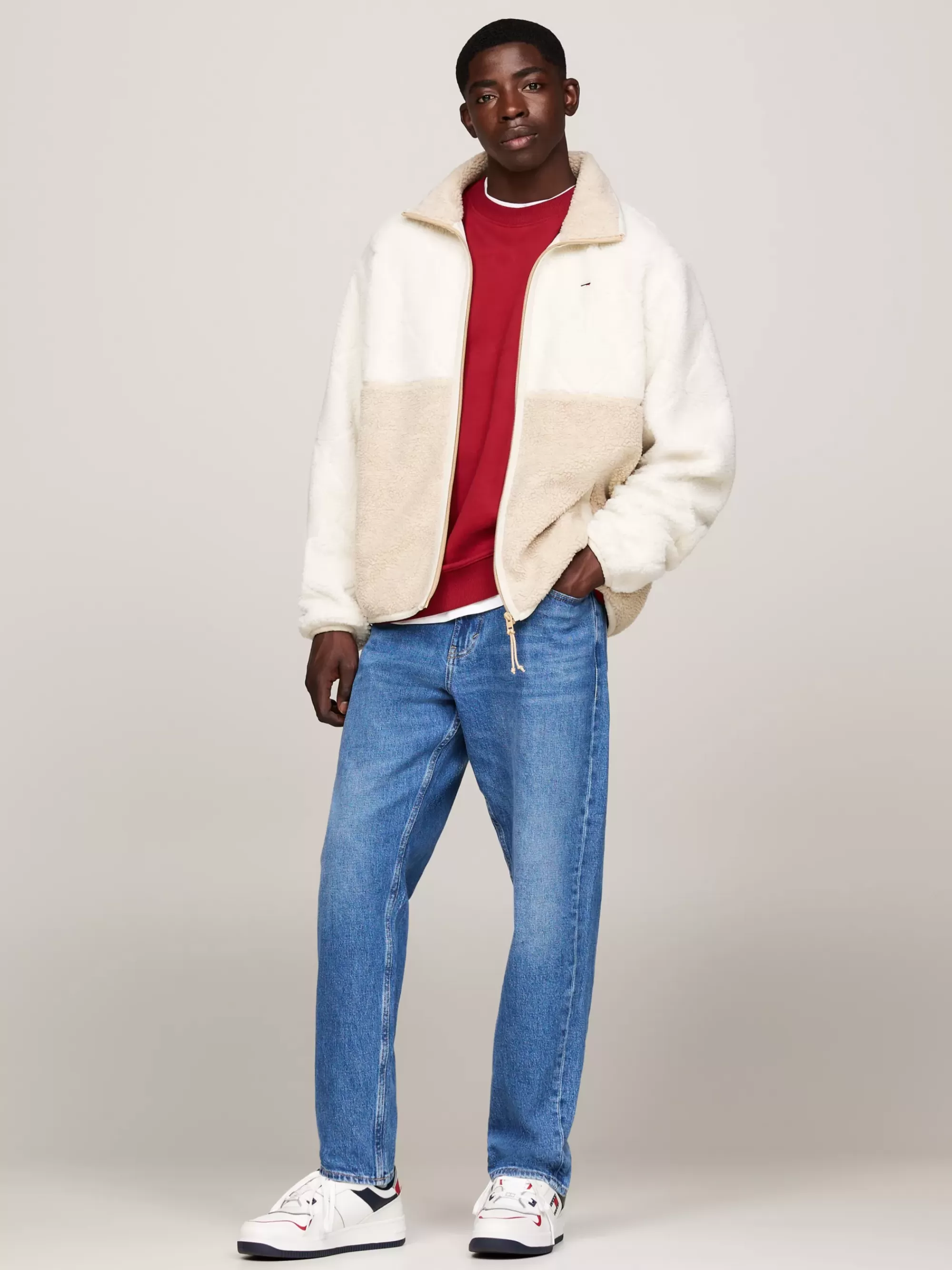 Jassen & Jacks | Bomberjacks*Tommy Hilfiger Relaxed Fit Jack Van Teddy Fleece GENTLE GOLD