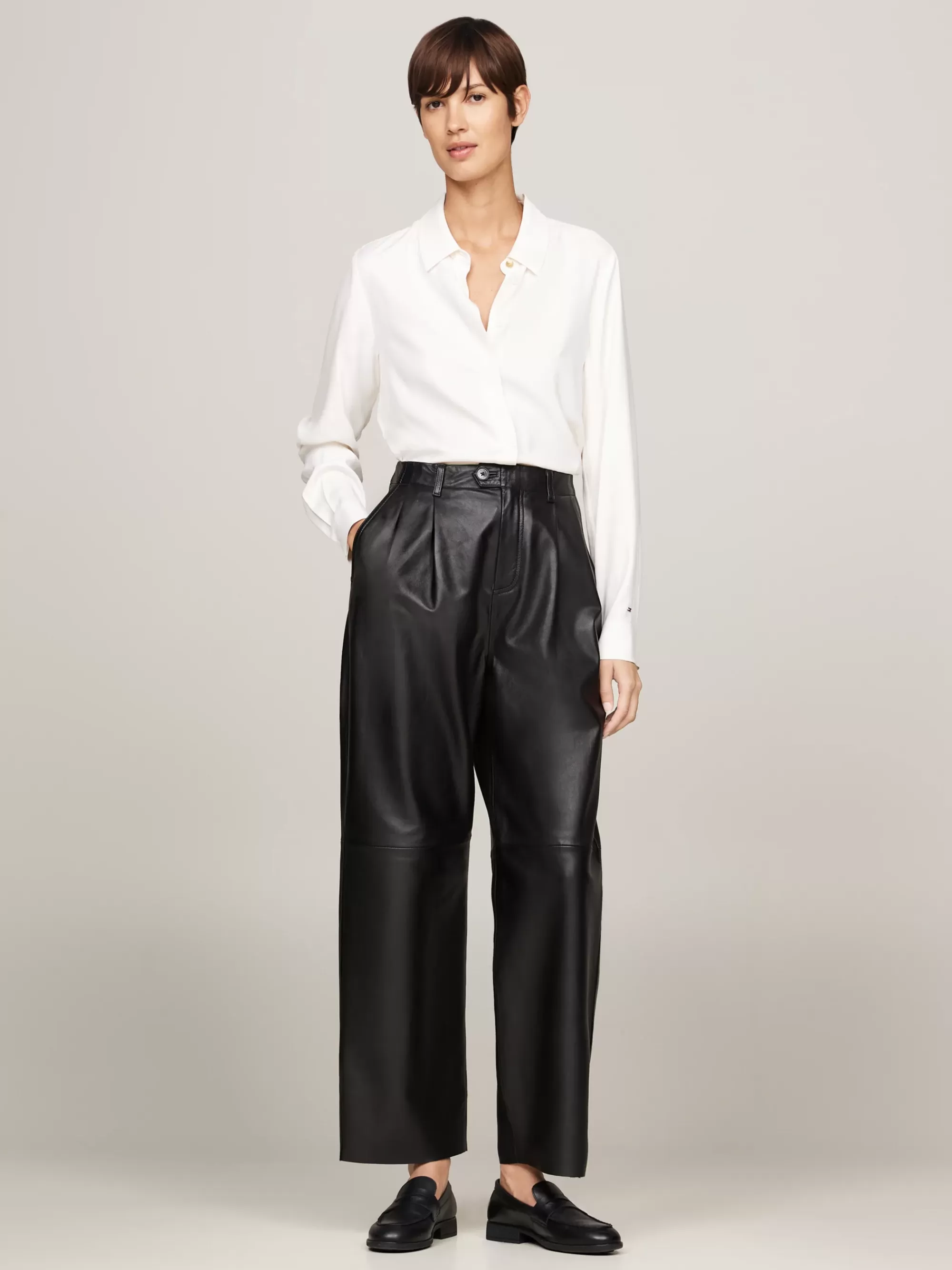 Blouses & Overhemden*Tommy Hilfiger Relaxed Fit Overhemd Met Metalen Vlag ANCIENT WHITE