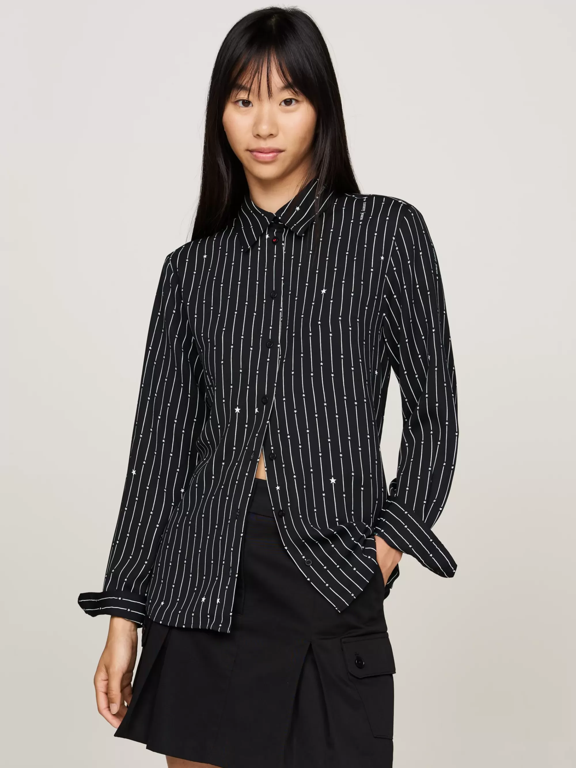 Blouses & Overhemden*Tommy Hilfiger Relaxed Fit Overhemd Met Sterren En Strepen BLACK MOUNTAIN STARDUST