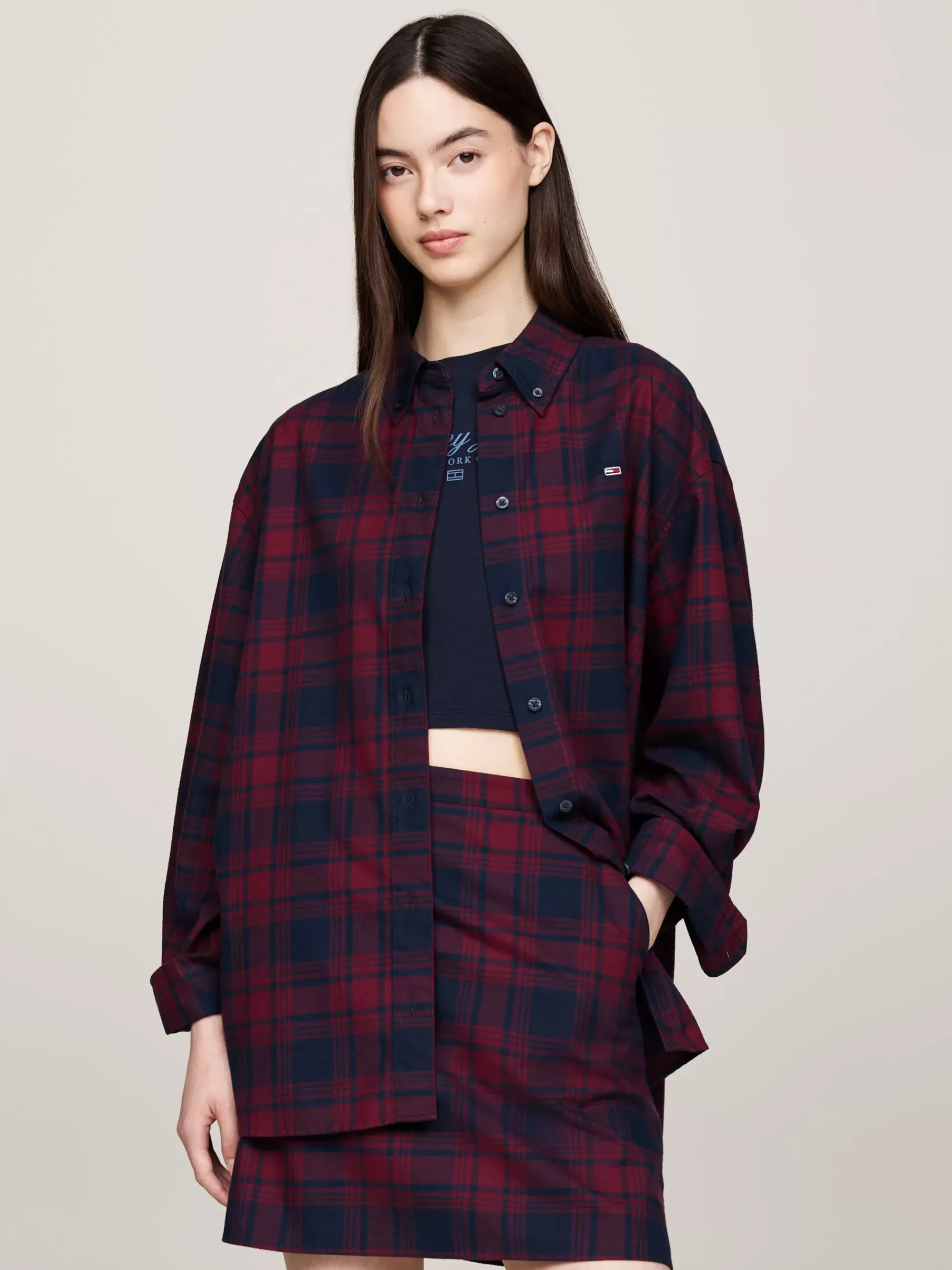 Blouses & Overhemden*Tommy Hilfiger Relaxed Fit Overhemd Met Tartanruit ROUGE WINTER CHECK