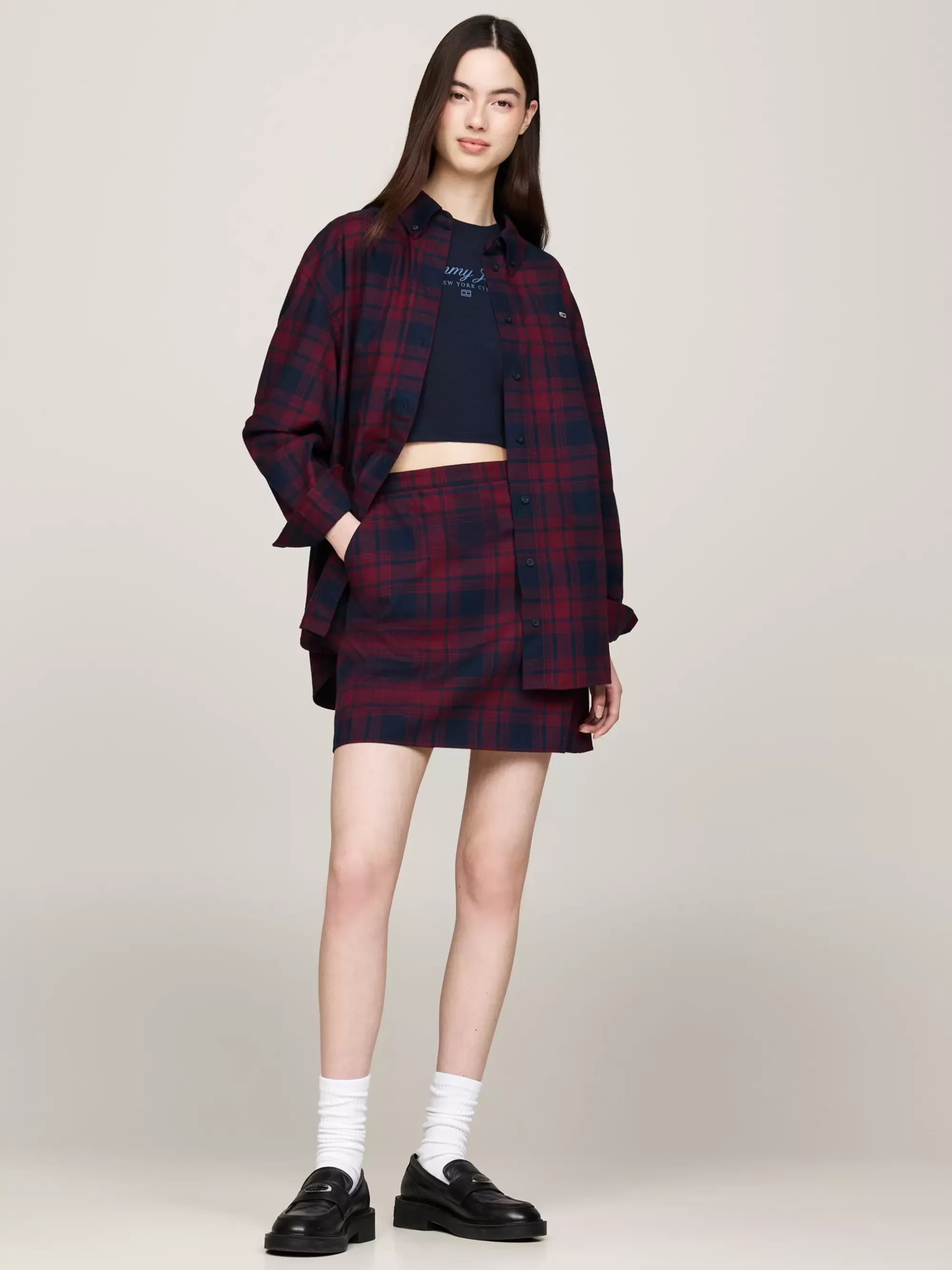 Blouses & Overhemden*Tommy Hilfiger Relaxed Fit Overhemd Met Tartanruit ROUGE WINTER CHECK