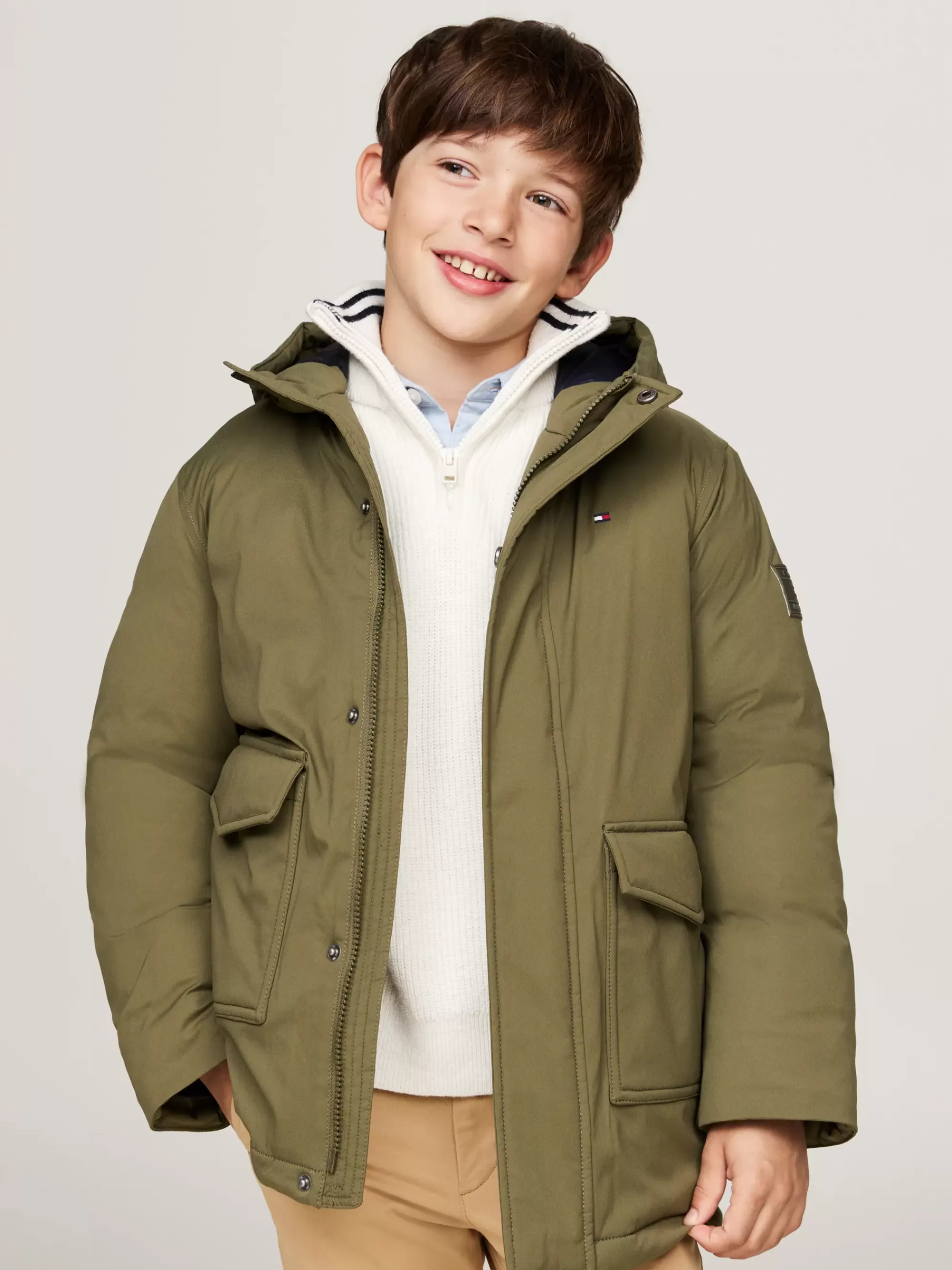 Jassen*Tommy Hilfiger Relaxed Fit Parka Met Capuchon UTILITY OLIVE