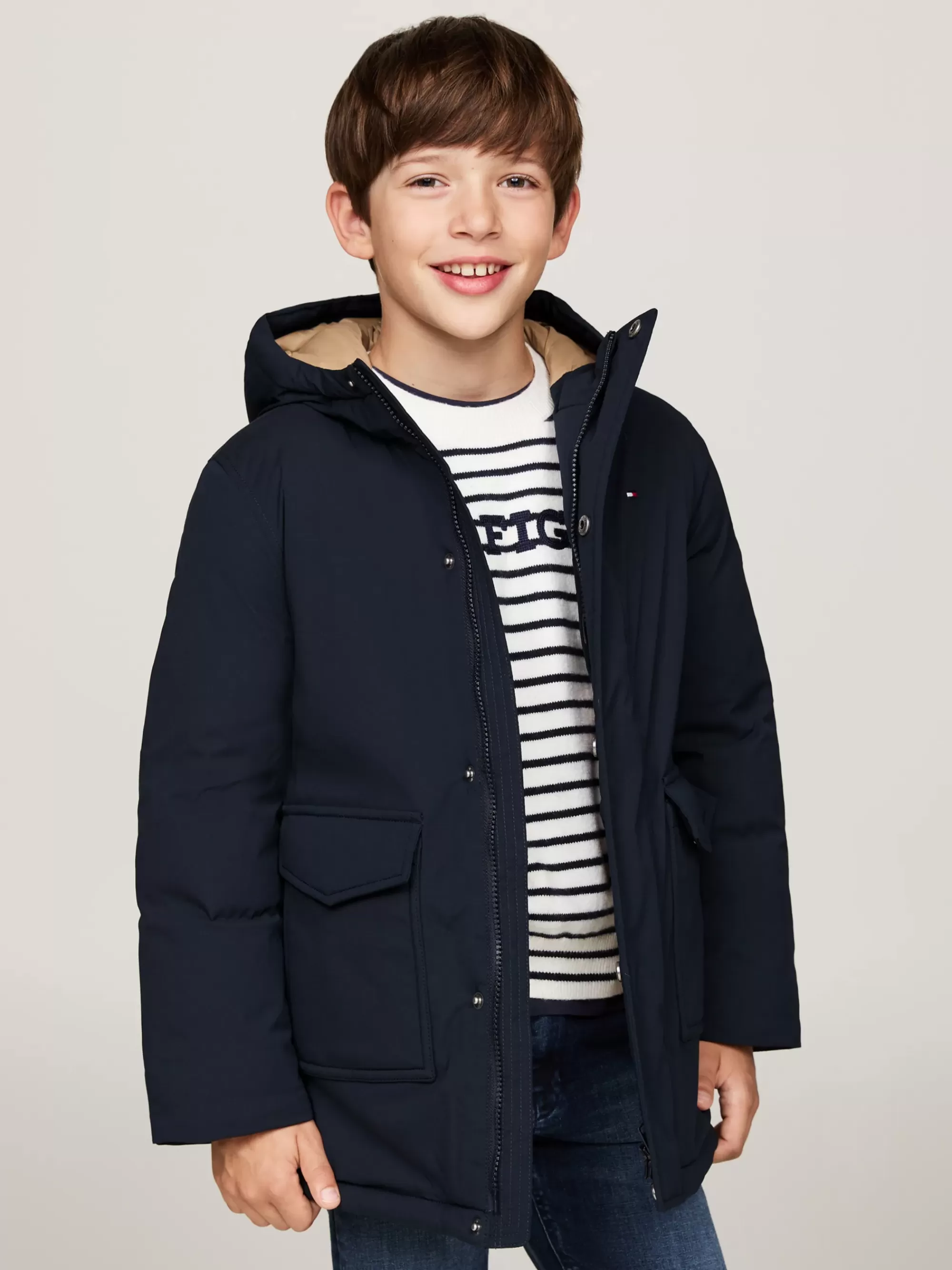 Jassen*Tommy Hilfiger Relaxed Fit Parka Met Capuchon DESERT SKY