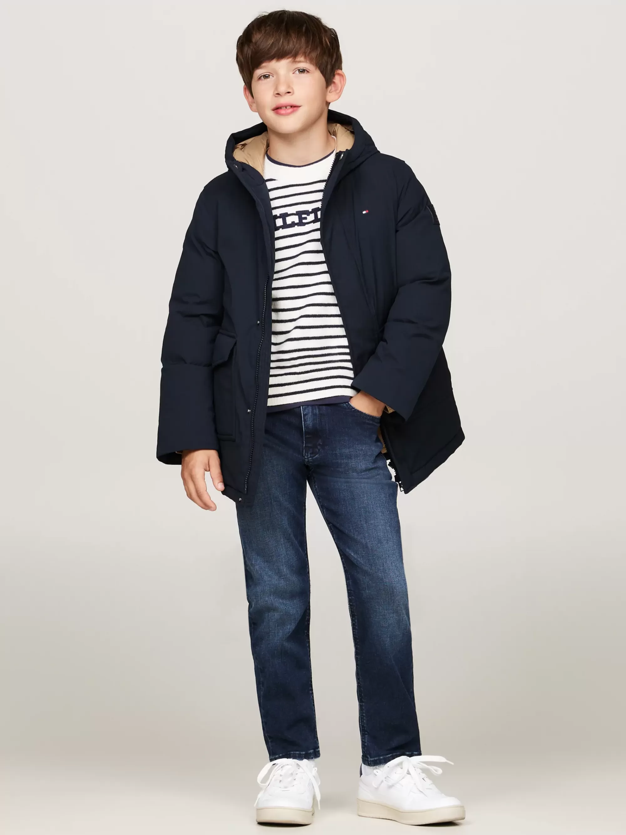 Jassen*Tommy Hilfiger Relaxed Fit Parka Met Capuchon DESERT SKY
