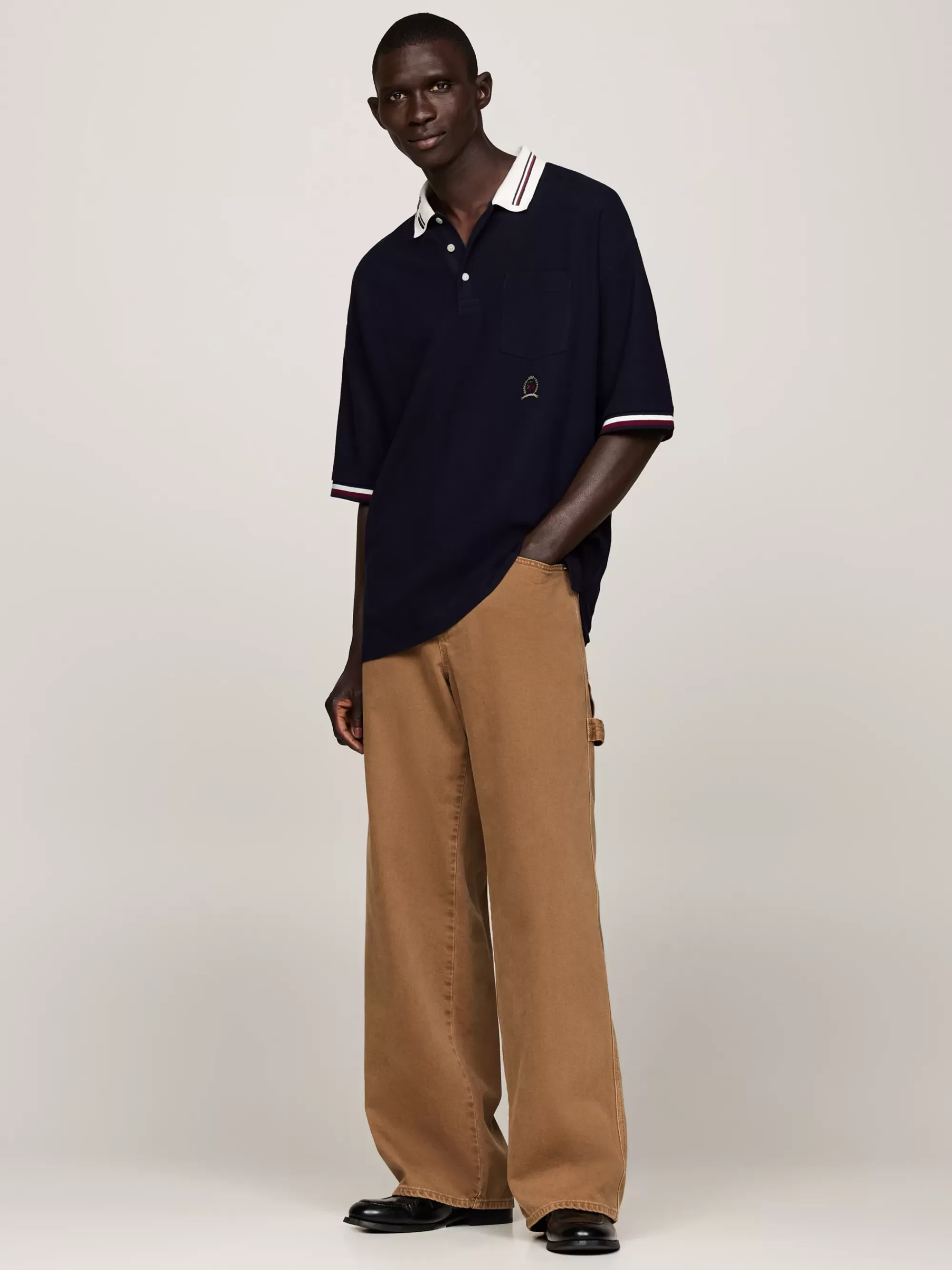 Polo's*Tommy Hilfiger Relaxed Fit Polo Met Geborduurd Embleem DESERT SKY