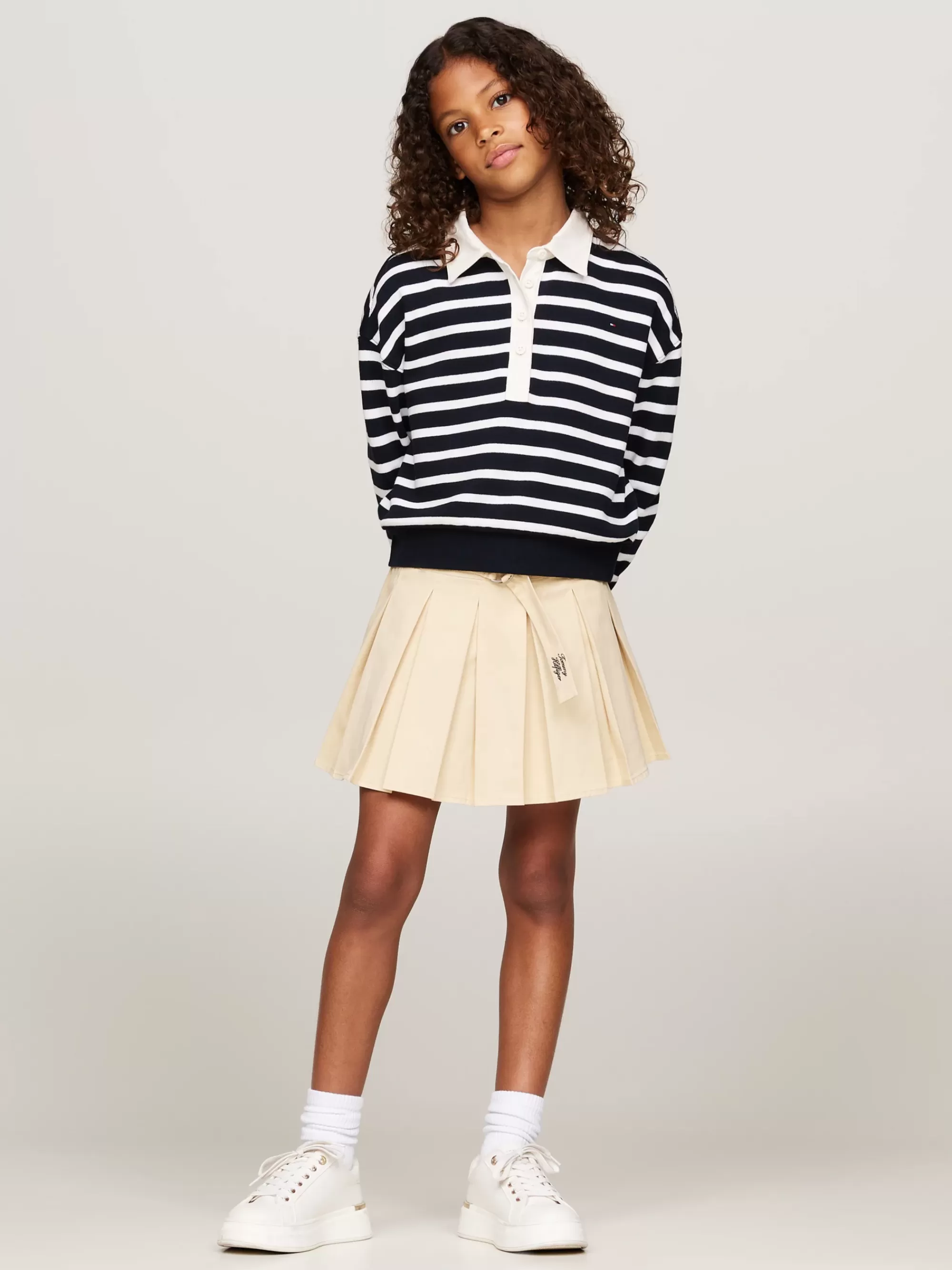 Sweatshirts & Hoodies*Tommy Hilfiger Relaxed Fit Rugbyshirt Met Bretonse Streep DESERT SKY STRIPE
