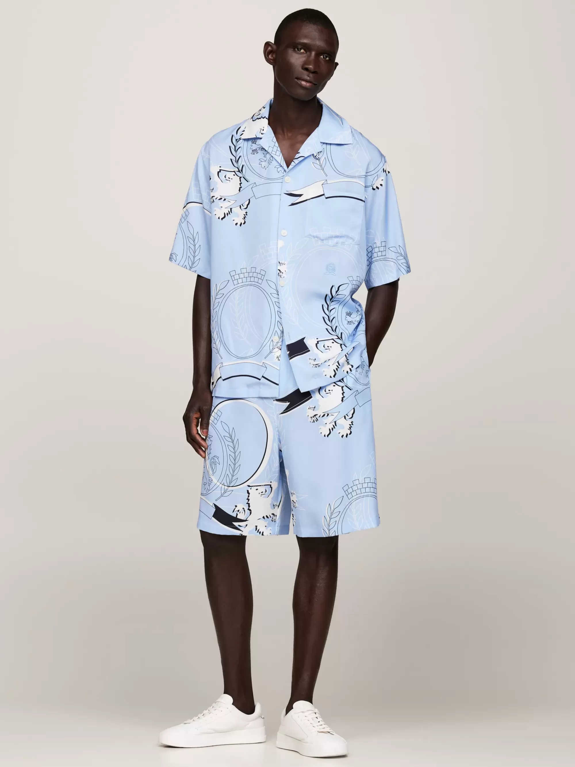 Korte Broeken*Tommy Hilfiger Relaxed Fit Short Met Embleemprint VESSEL BLUE