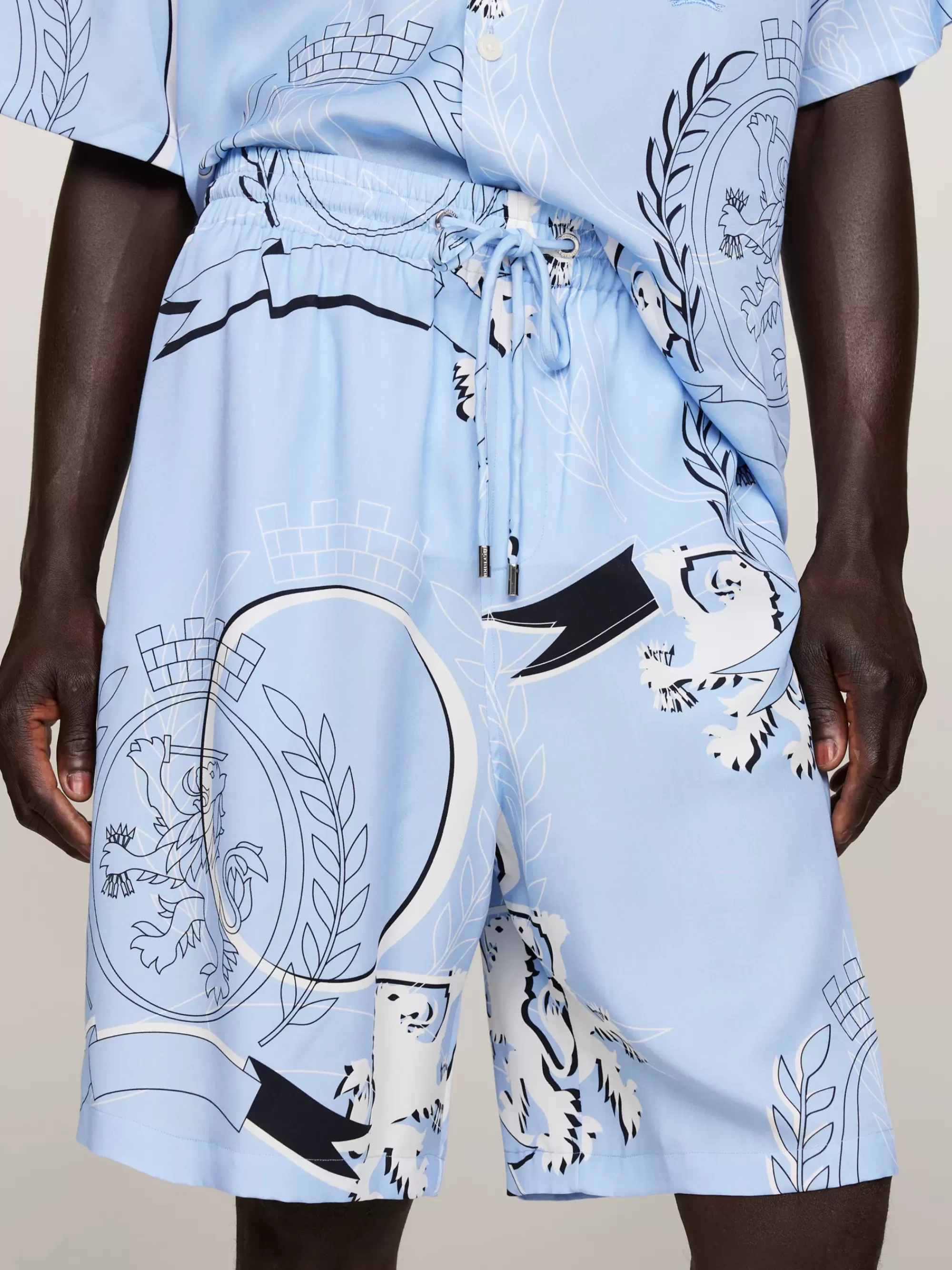 Korte Broeken*Tommy Hilfiger Relaxed Fit Short Met Embleemprint VESSEL BLUE