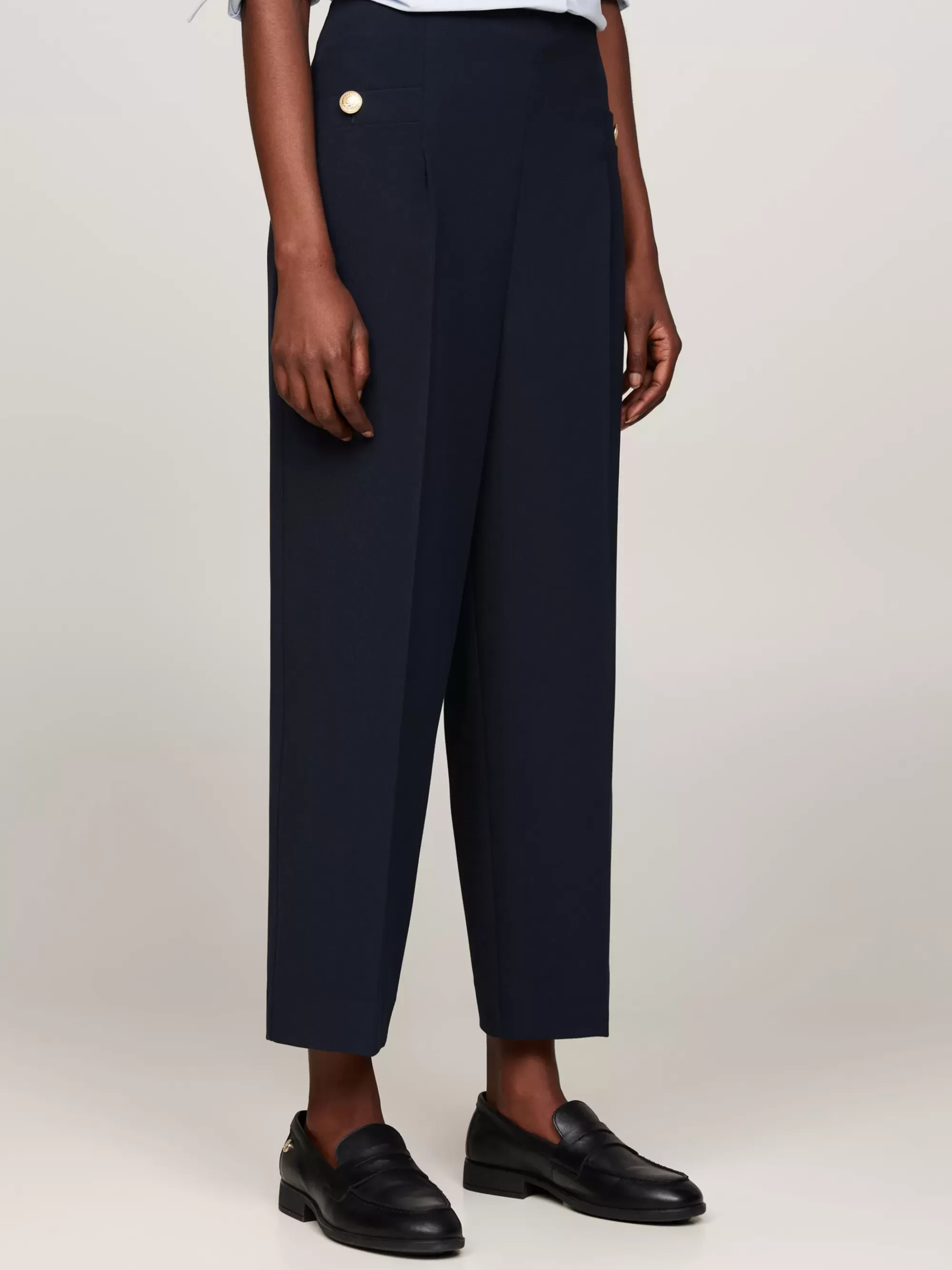 Broeken*Tommy Hilfiger Relaxed Fit Straight Leg Broek Van Twill DESERT SKY