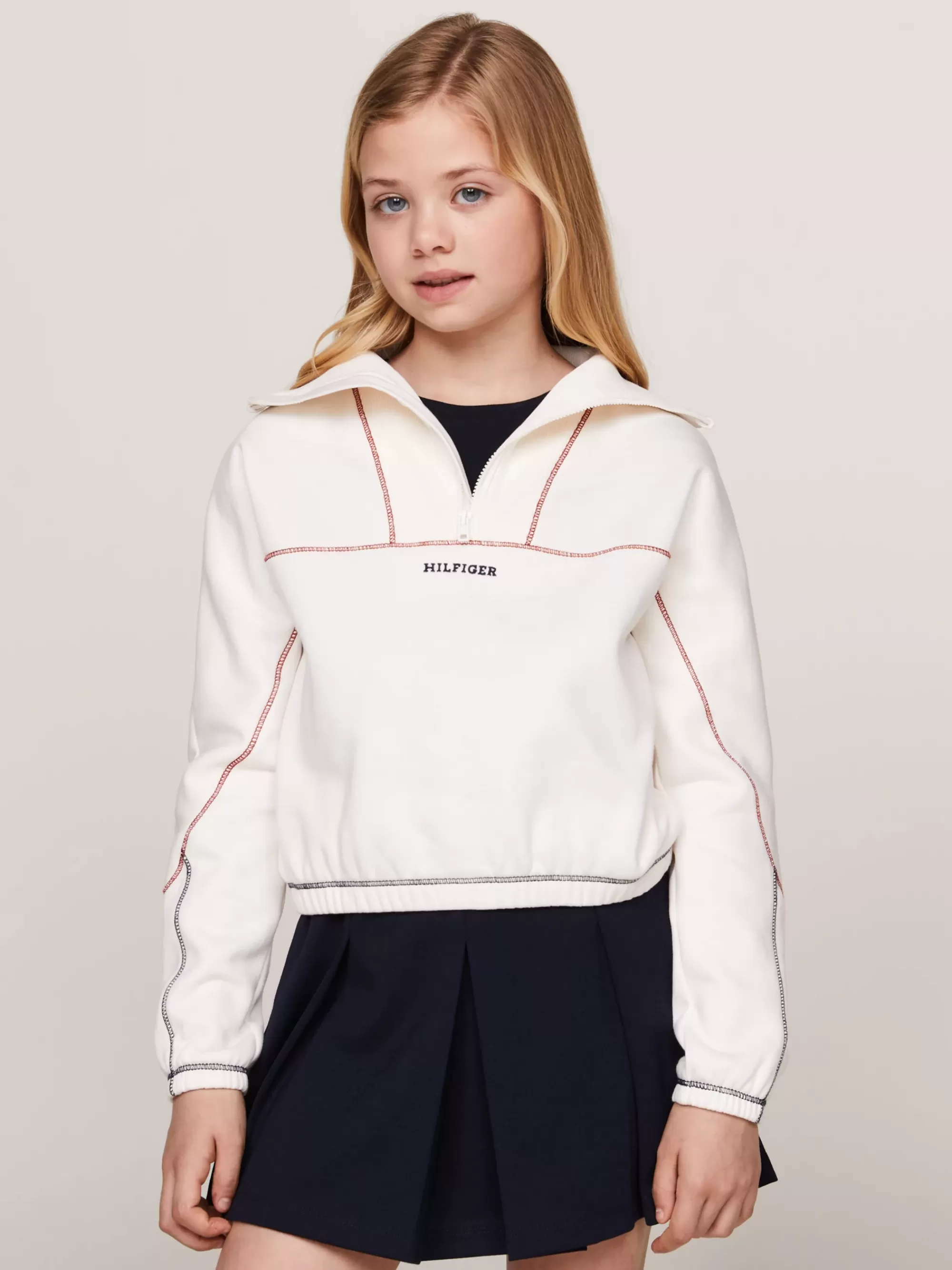 Sweatshirts & Hoodies*Tommy Hilfiger Relaxed Fit Sweatshirt Met Signature-strepen ANCIENT WHITE
