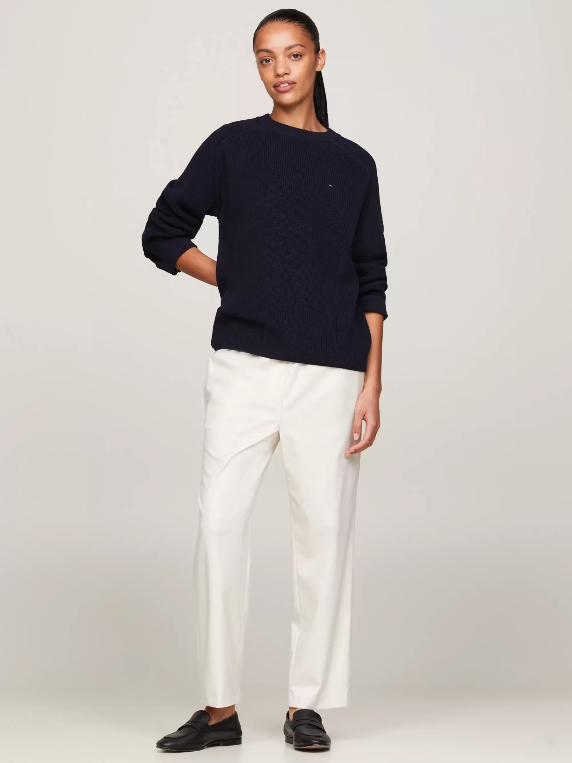 Truien Met Ronde Hals | Truien*Tommy Hilfiger Relaxed Fit Trui Met Raglanmouwen DESERT SKY