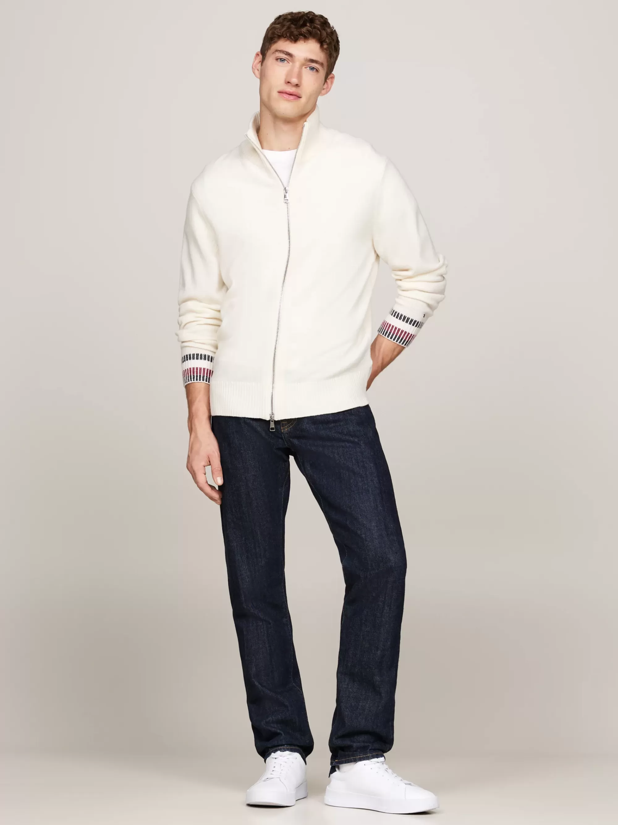 Truien | Truien & Vesten*Tommy Hilfiger Relaxed Fit Trui Van Wolmix Met Rits IVORY