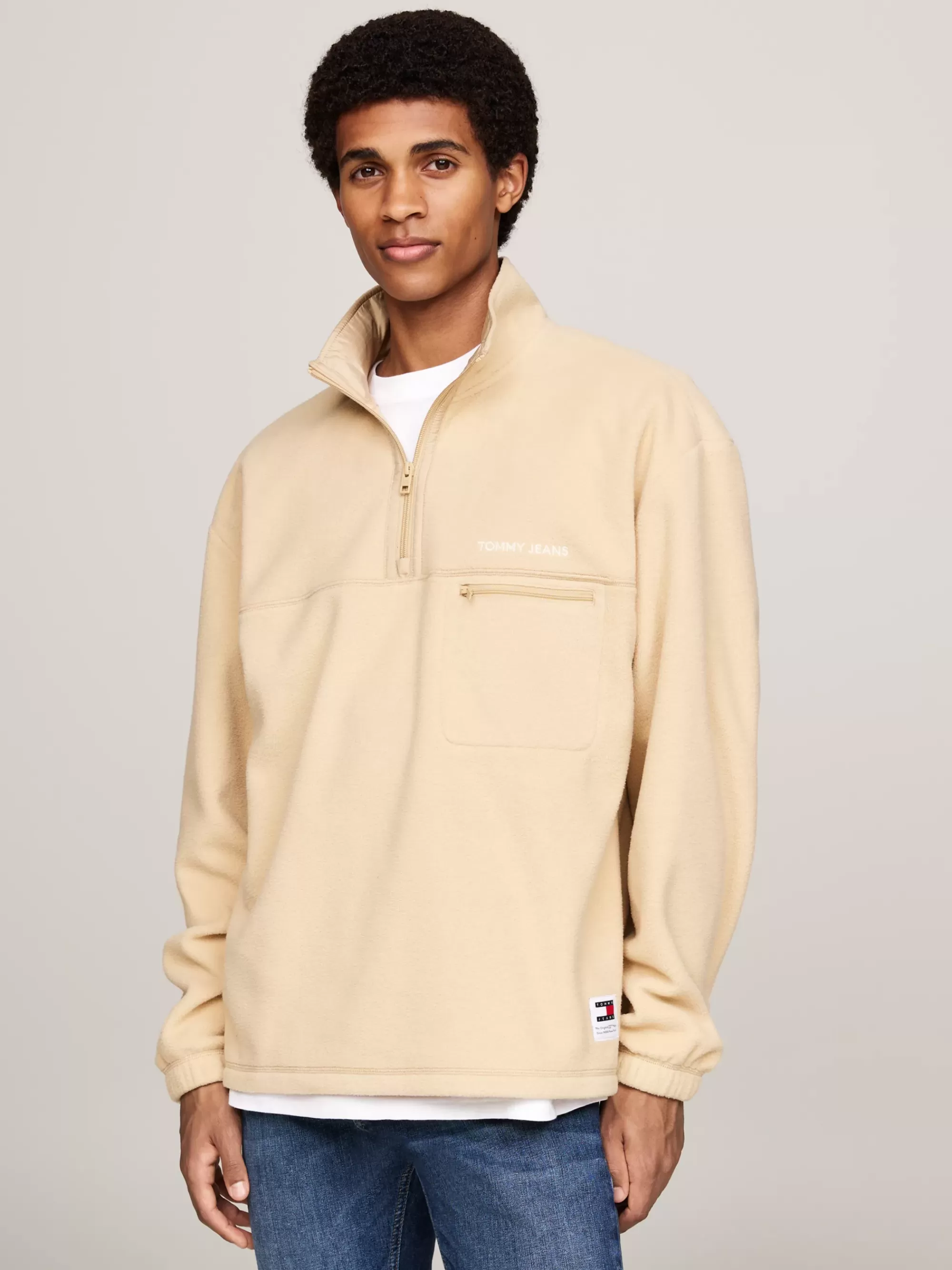 Sweatshirts & Hoodies*Tommy Hilfiger Relaxed Fleece Sweatshirt Met Korte Rits GENTLE GOLD