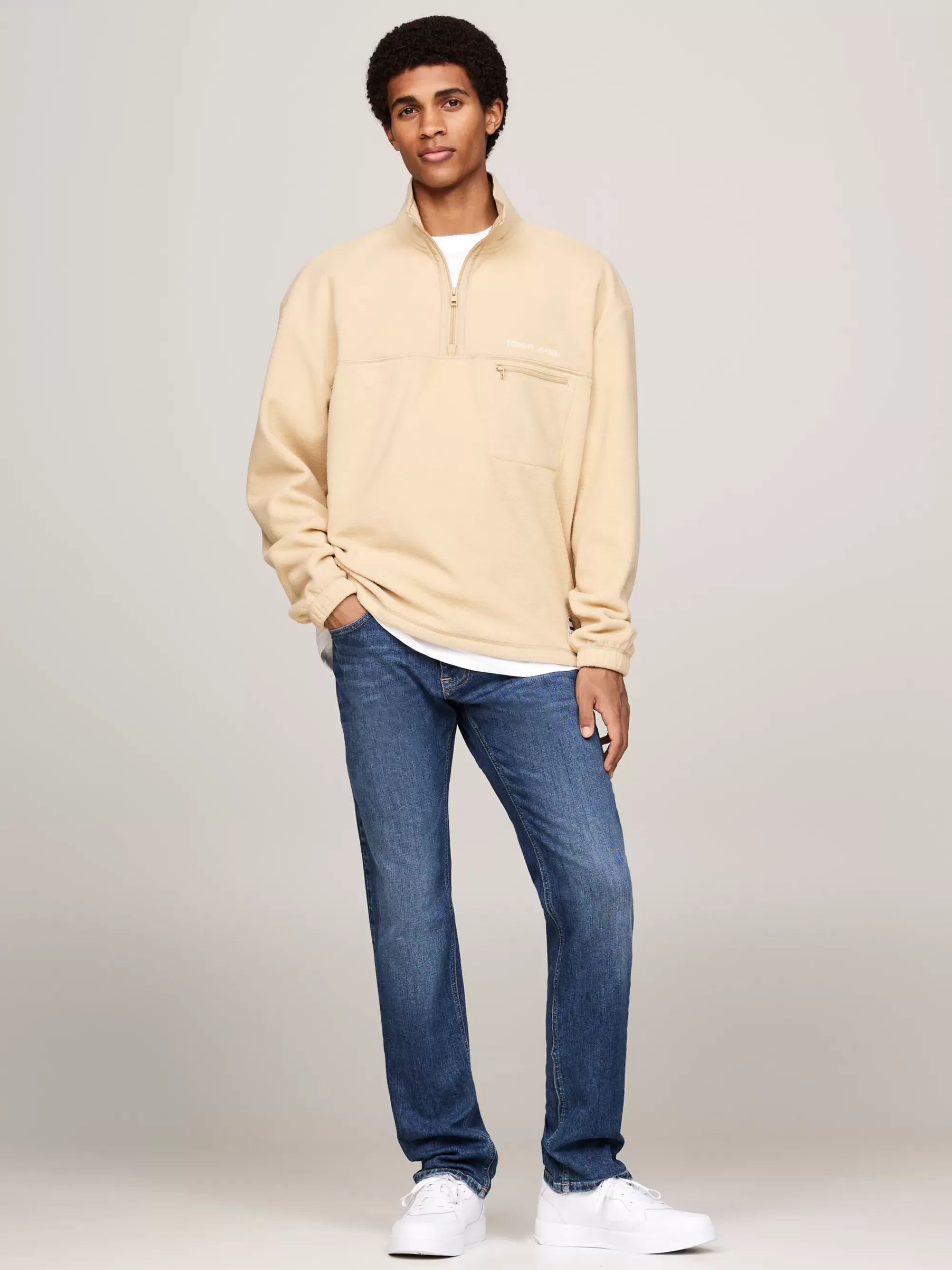 Sweatshirts & Hoodies*Tommy Hilfiger Relaxed Fleece Sweatshirt Met Korte Rits GENTLE GOLD