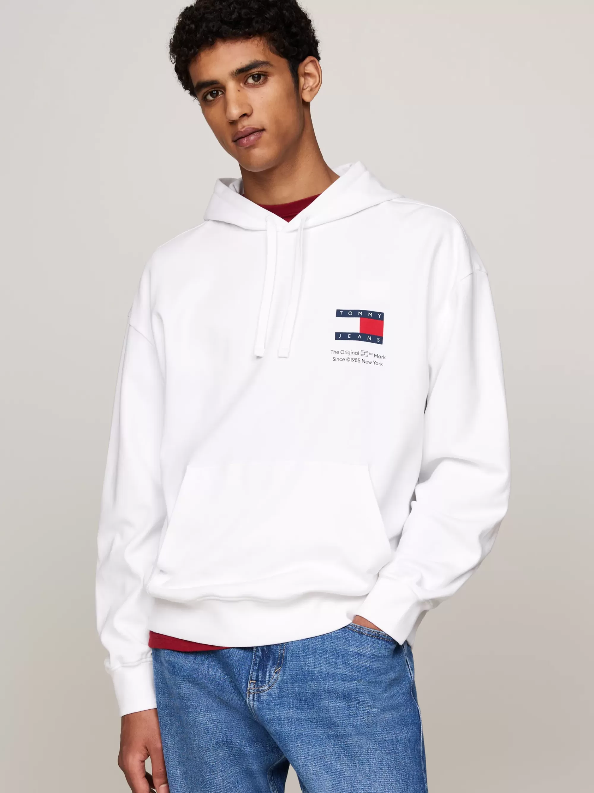Sweatshirts & Hoodies*Tommy Hilfiger Relaxed Hoodie Met Graphic Op De Rug WHITE