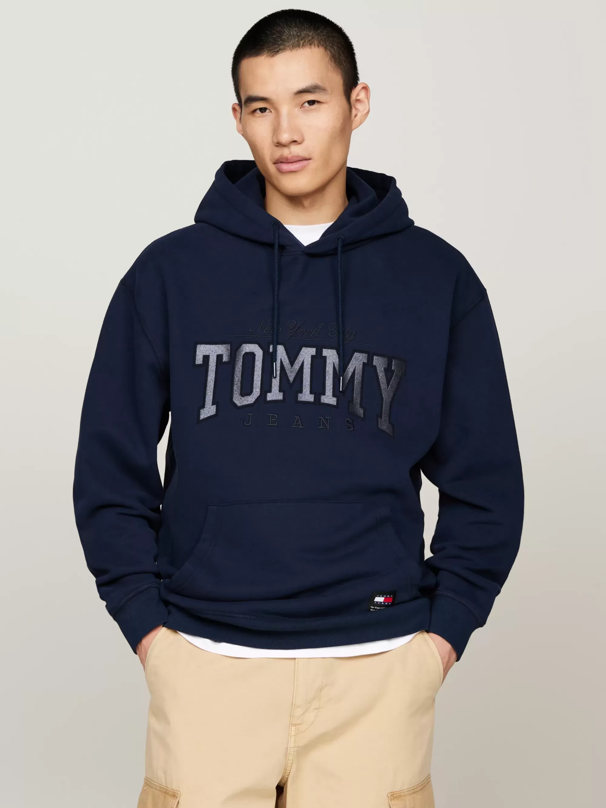 Sweatshirts & Hoodies*Tommy Hilfiger Relaxed Hoodie Met Metallic Logo DARK NIGHT NAVY