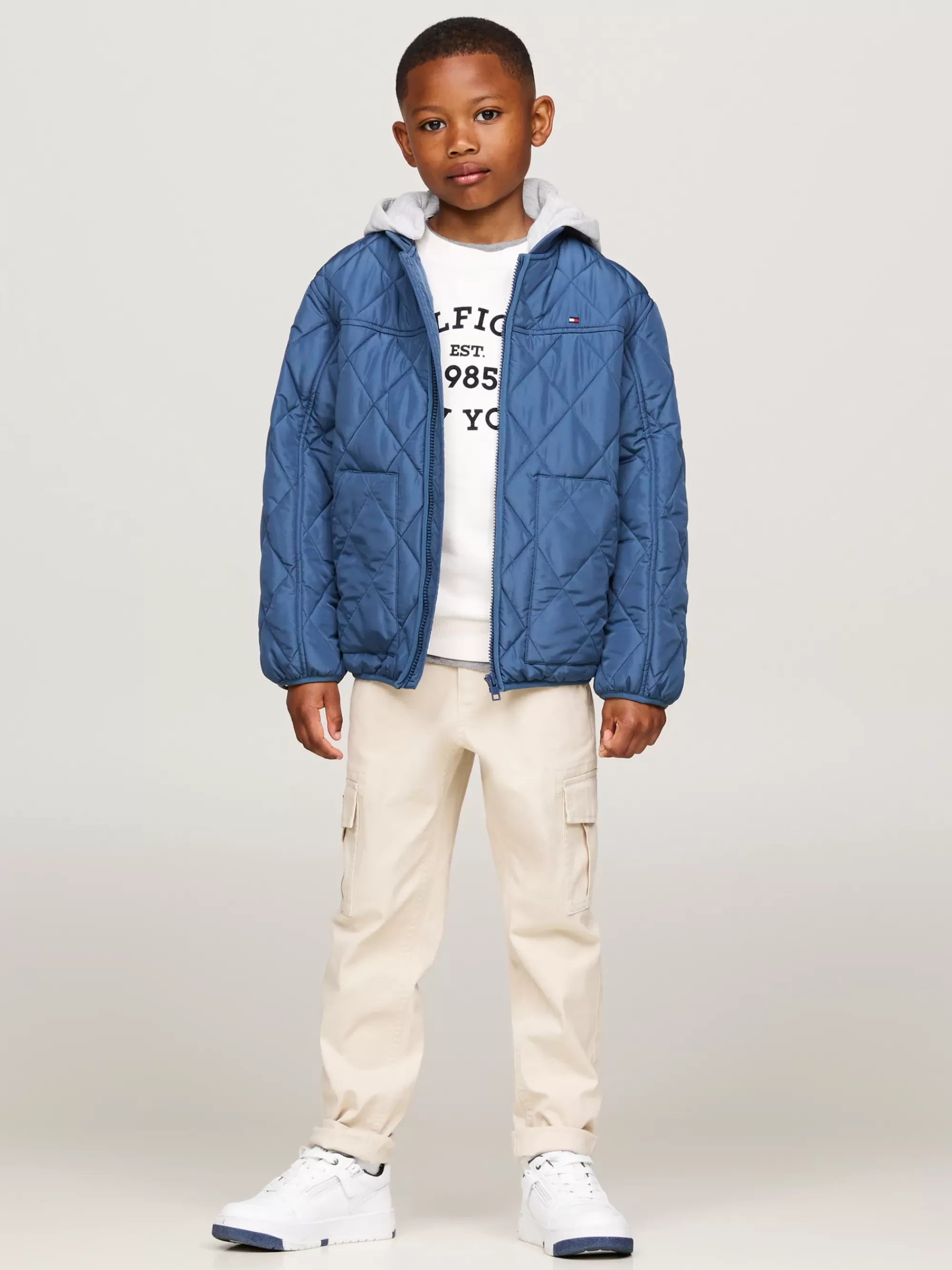 Jassen & Jacks | Jassen*Tommy Hilfiger Relaxed Jack Met Contrasterende Capuchon AEGEAN SEA