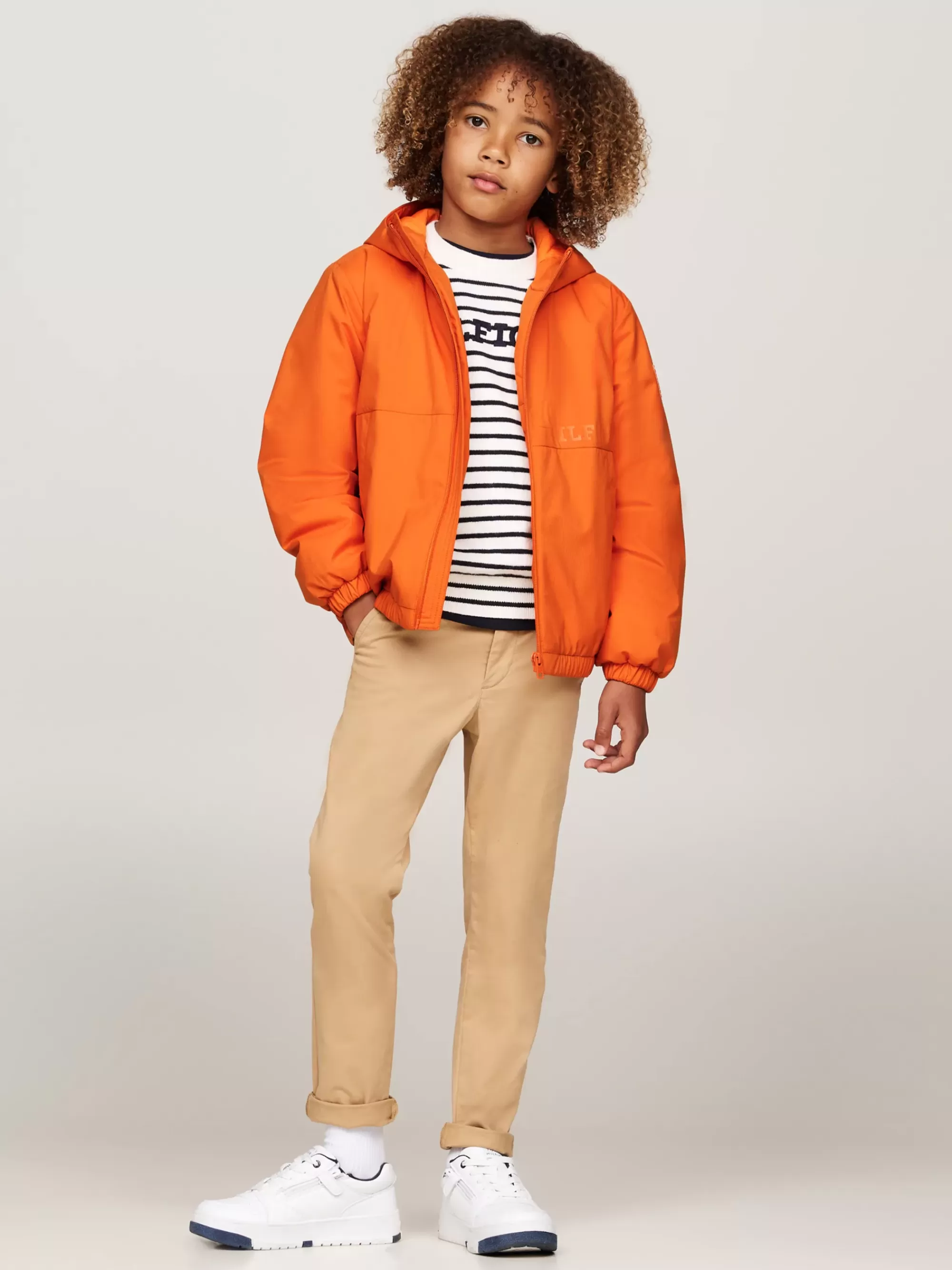 Jassen*Tommy Hilfiger Relaxed Lichtgewicht Gewatteerd Ripstop Jack ORANGE THUNDER