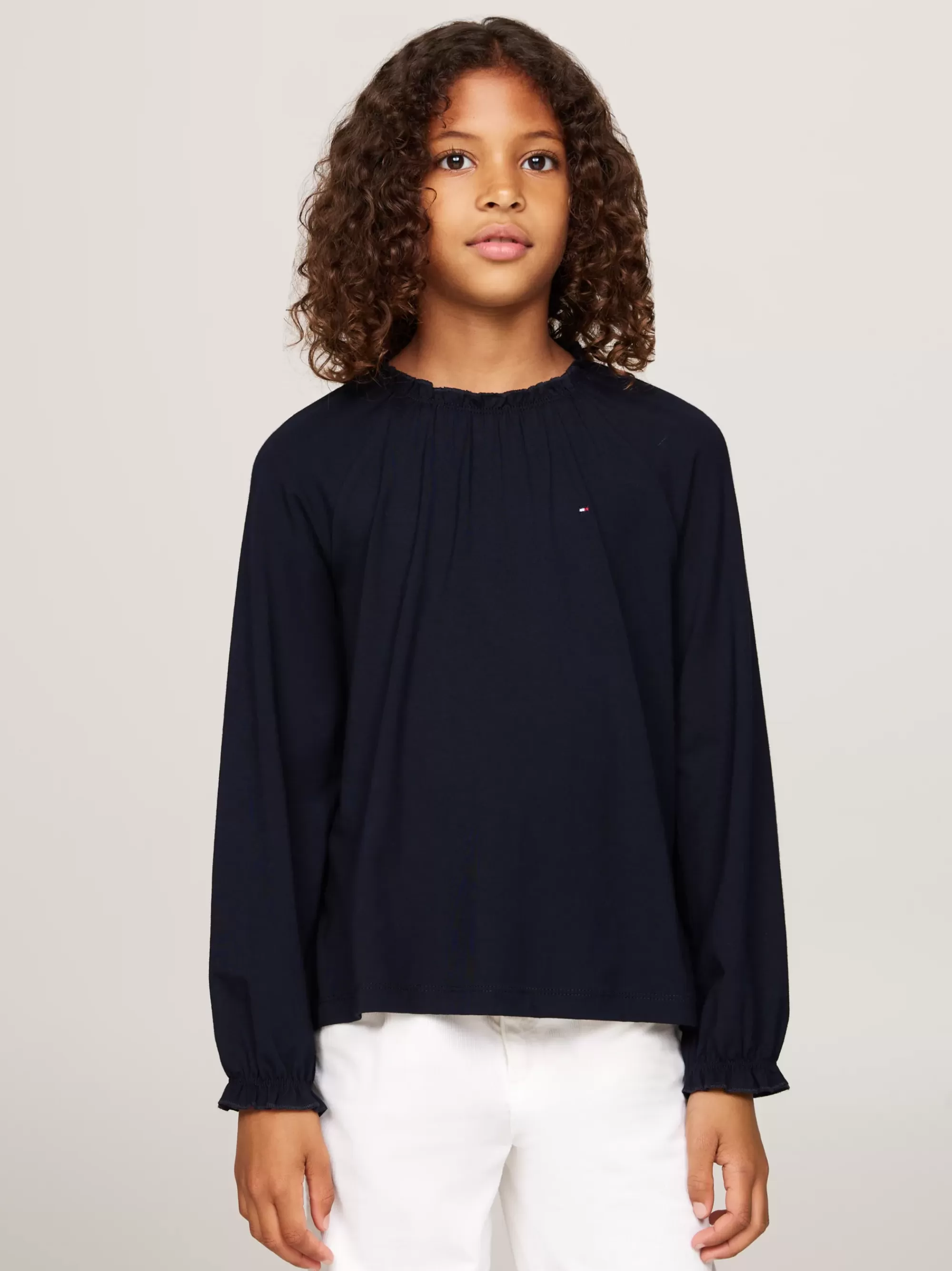 Tops & T-Shirts*Tommy Hilfiger Relaxed Longsleeve T-shirt Met Ruching DESERT SKY