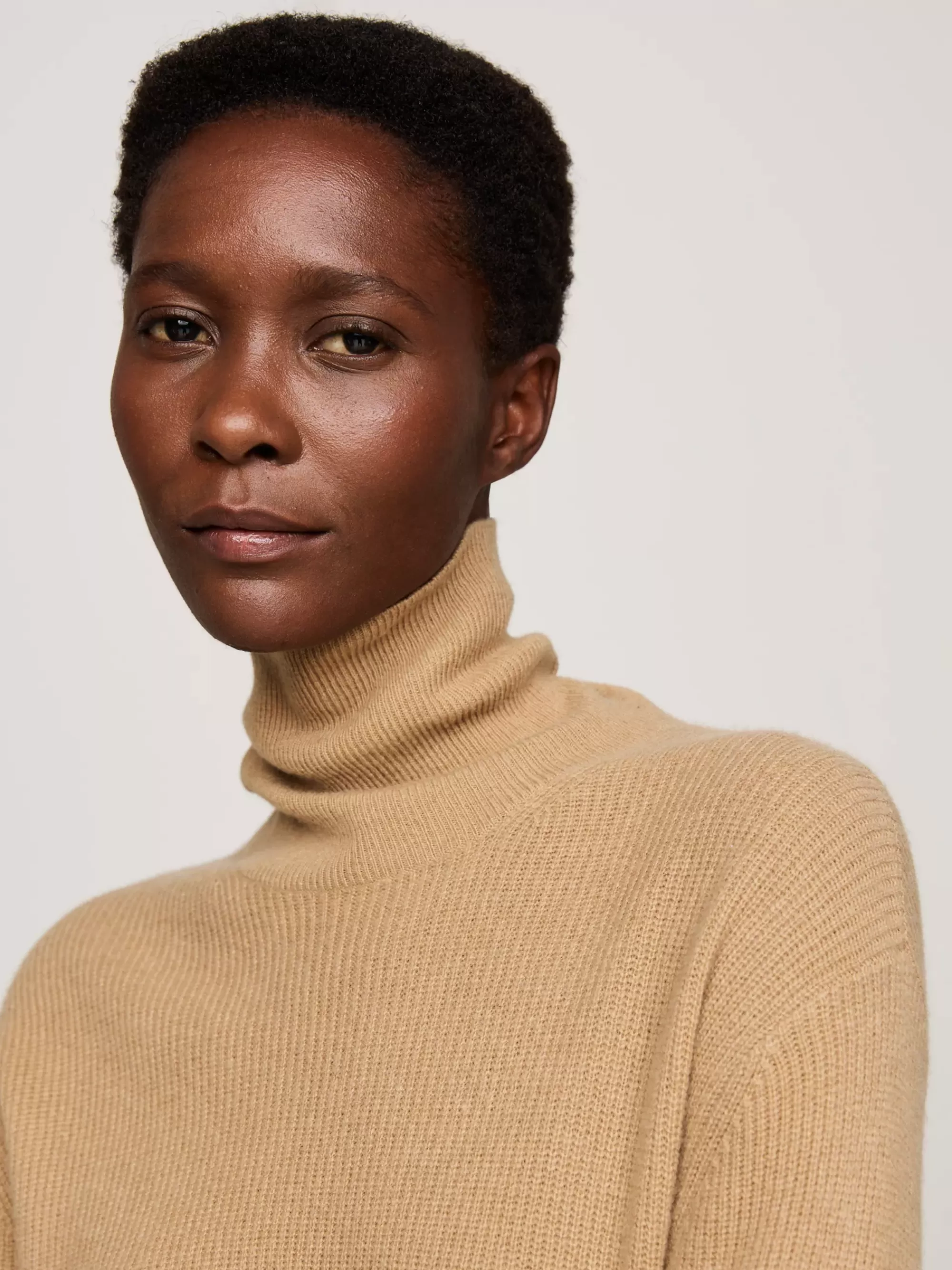 Jurken*Tommy Hilfiger Relaxed Midi-sweaterjurk Van Kasjmiermix CLASSIC KHAKI