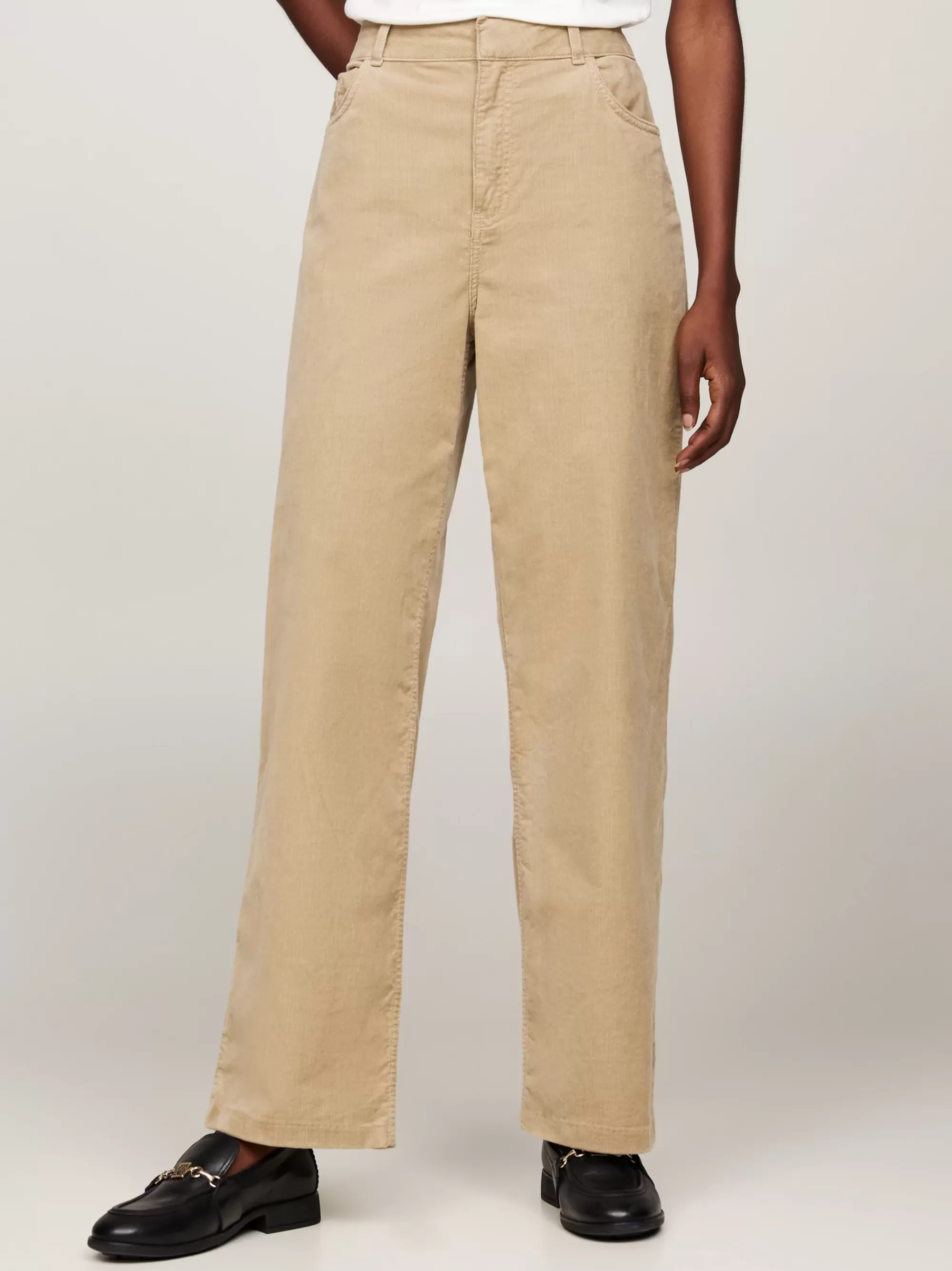 Broeken*Tommy Hilfiger Relaxed Straight Leg Corduroy Broek BEIGE