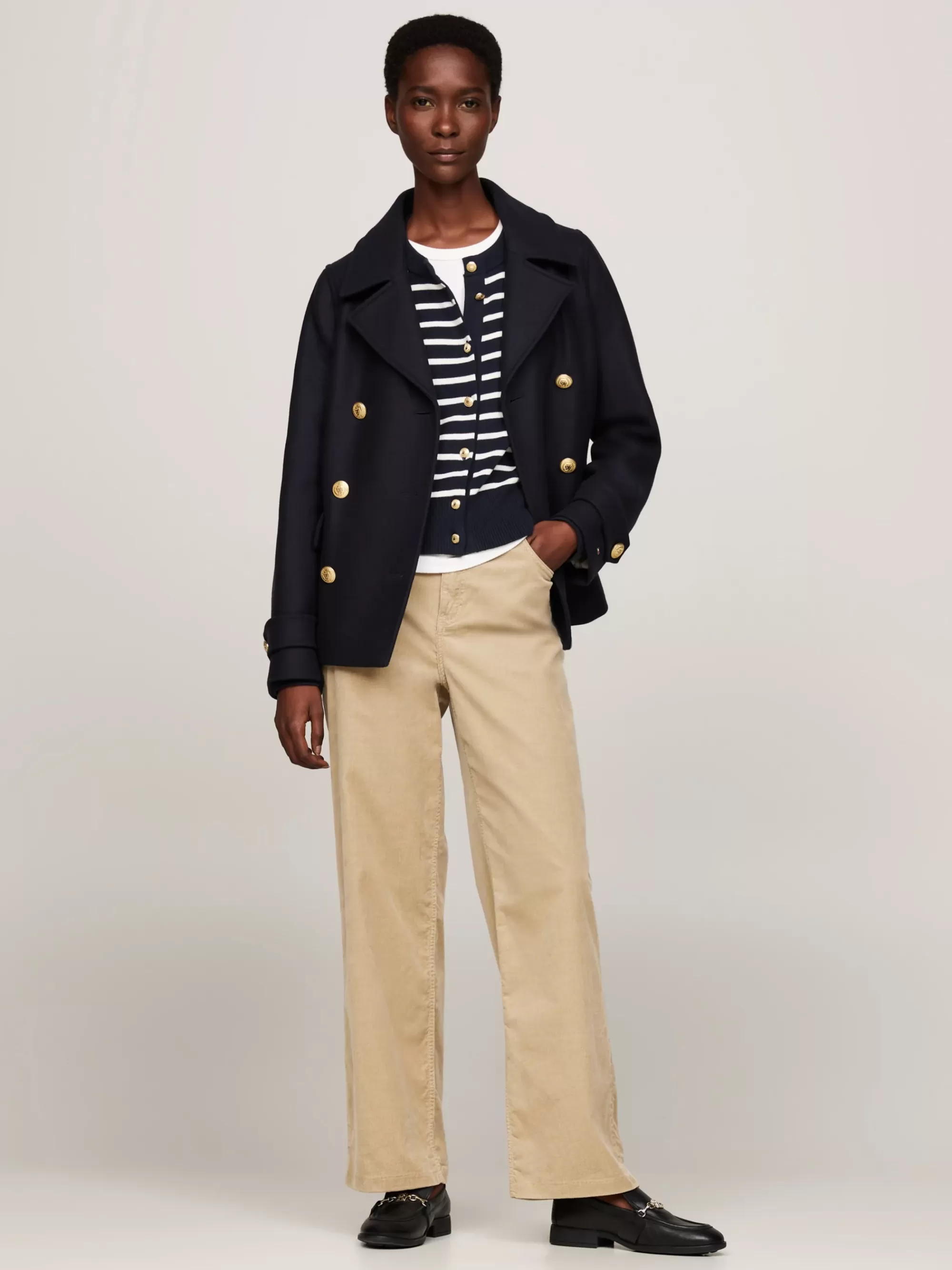 Broeken*Tommy Hilfiger Relaxed Straight Leg Corduroy Broek BEIGE
