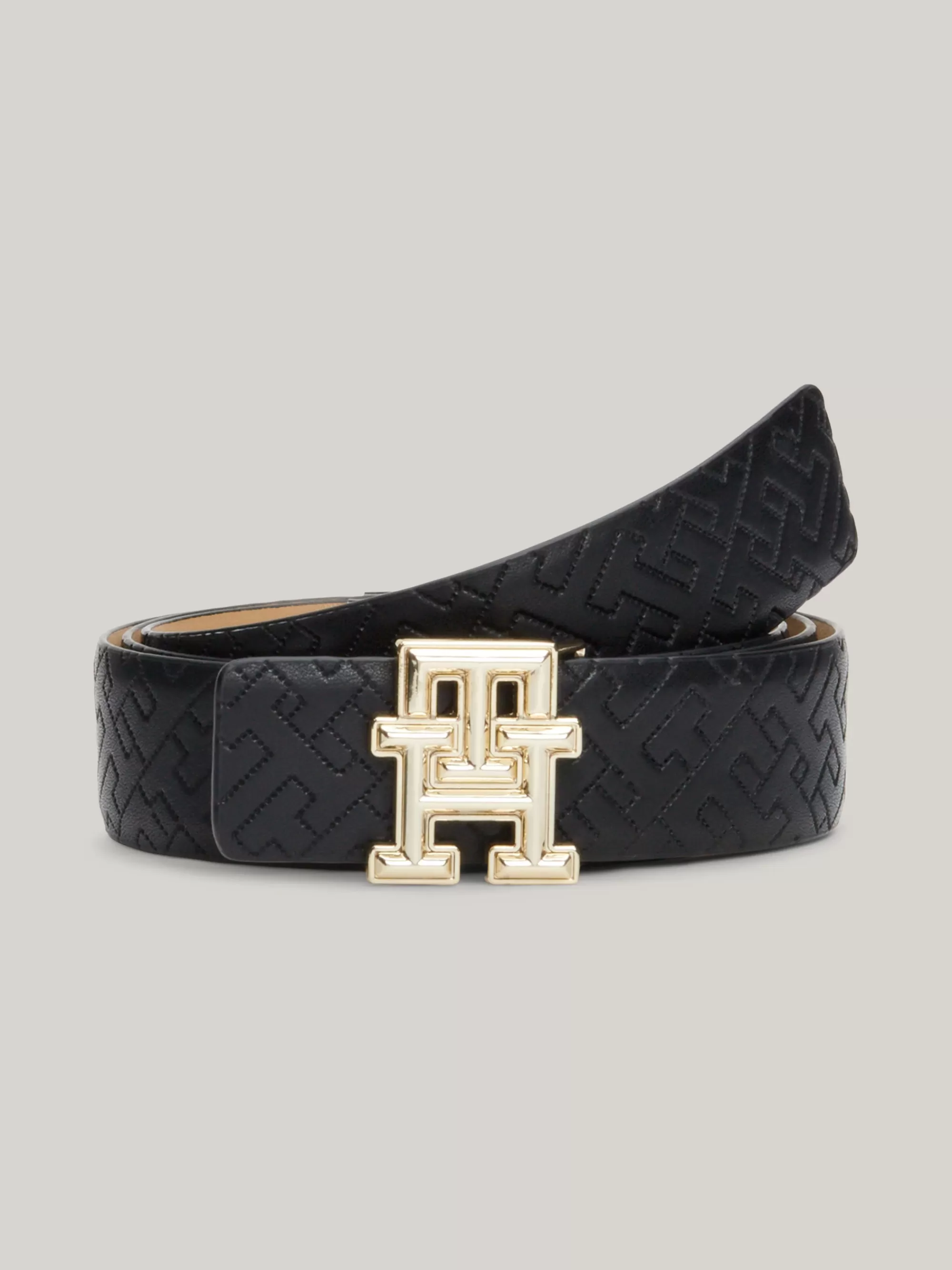 Riemen*Tommy Hilfiger Reversible Leren Riem BLACK/CLASSIC KHAKI