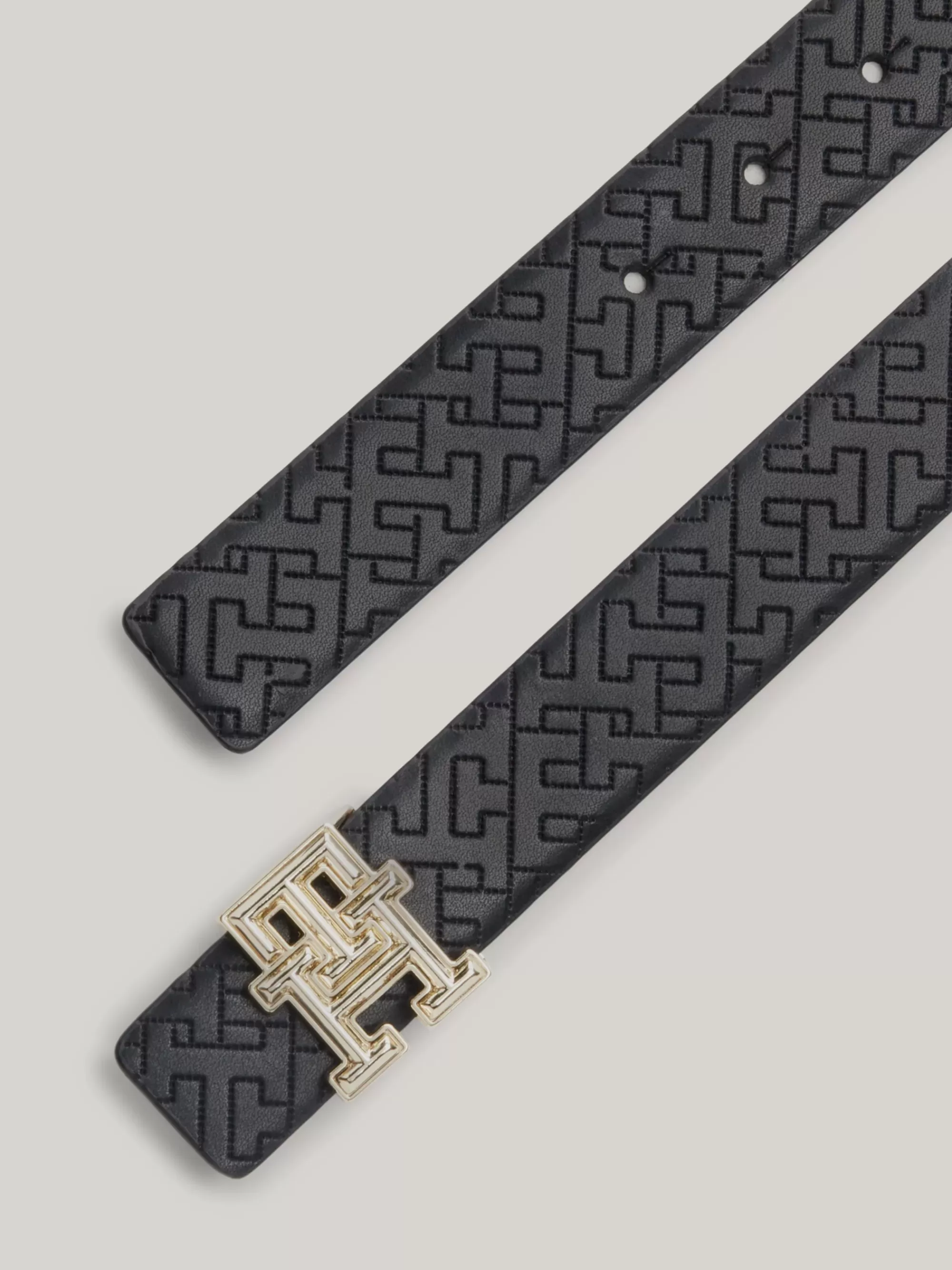 Riemen*Tommy Hilfiger Reversible Leren Riem BLACK/CLASSIC KHAKI