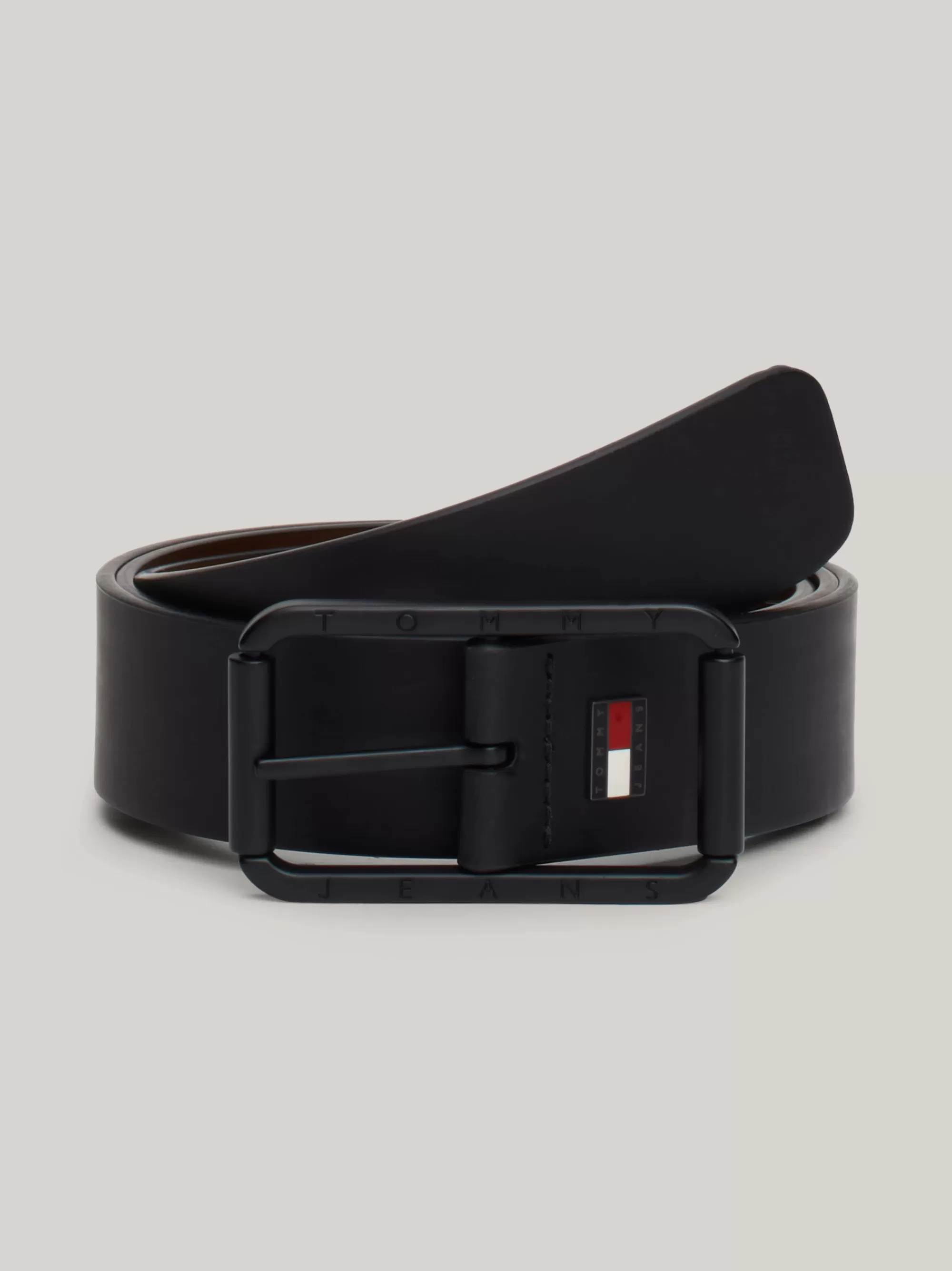 Riemen*Tommy Hilfiger Reversible Leren Riem Met Ton-sur-ton Gesp BLACK / COGNAC