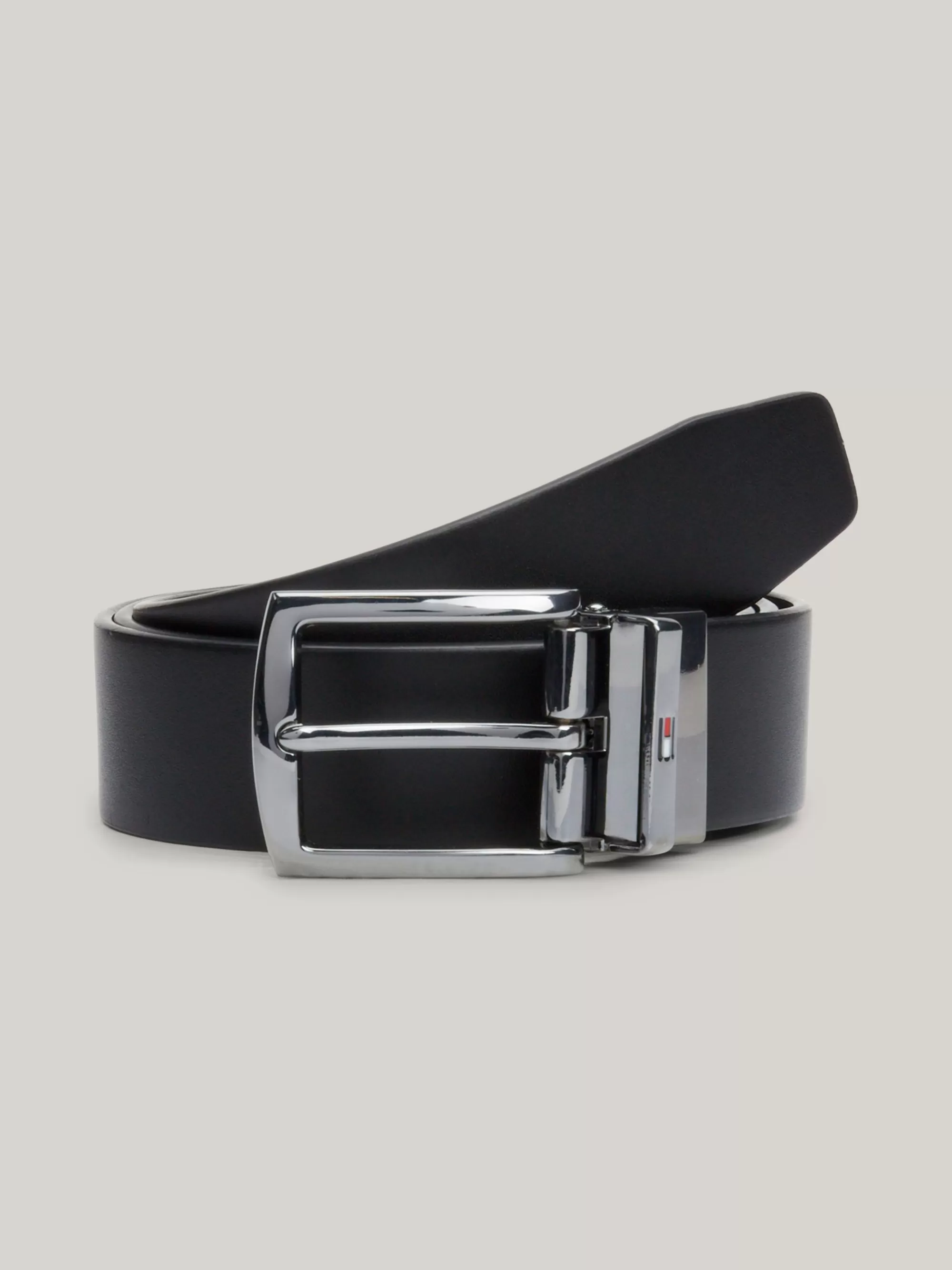 Riemen*Tommy Hilfiger Reversible Leren Riem Met Vierkante Gesp SPACE BLUE / BLACK