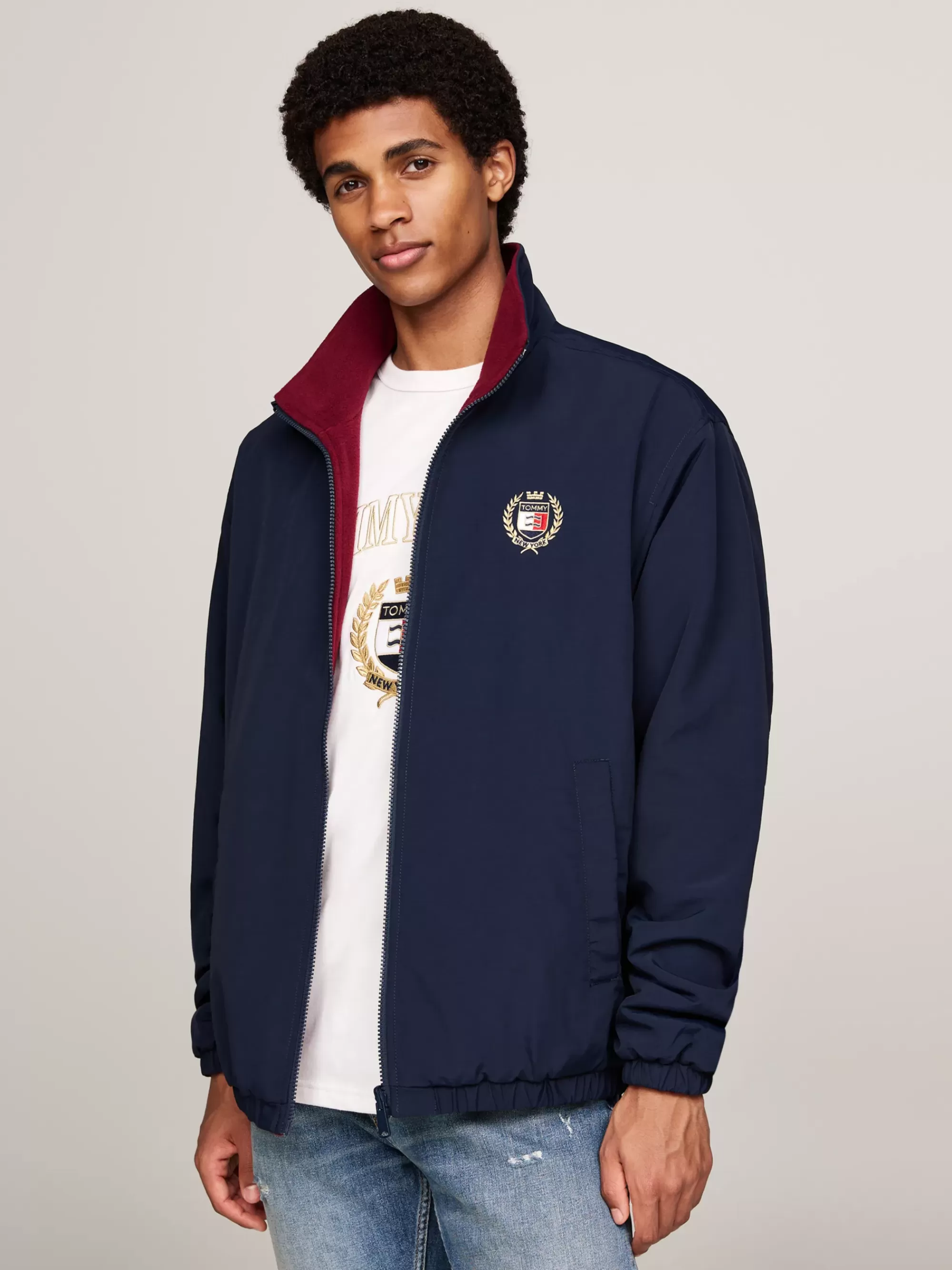 Jassen & Jacks | Bomberjacks*Tommy Hilfiger Reversible Relaxed Fleece Jack DARK NIGHT NAVY