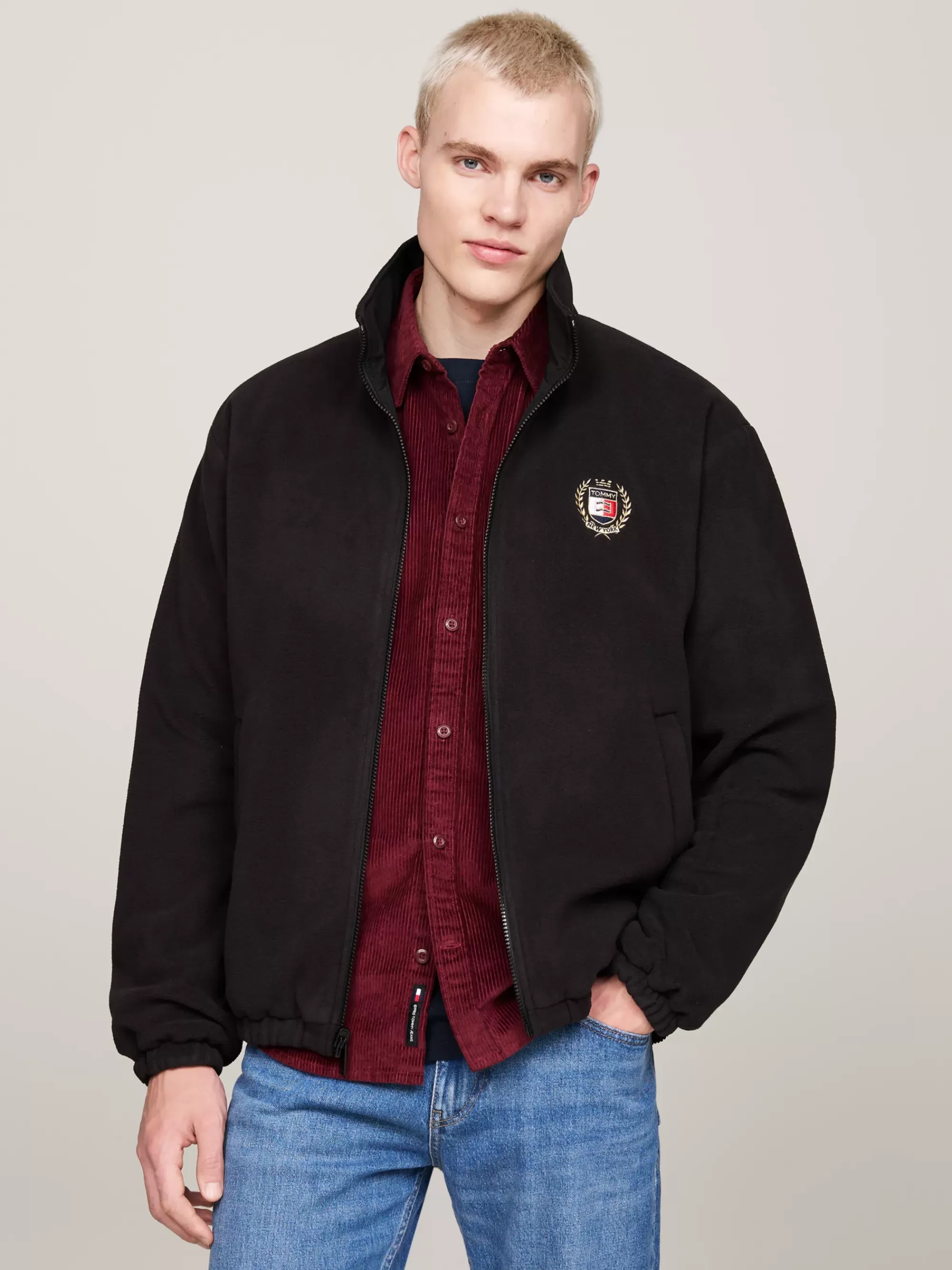 Jassen & Jacks | Bomberjacks*Tommy Hilfiger Reversible Relaxed Fleece Jack BLACK