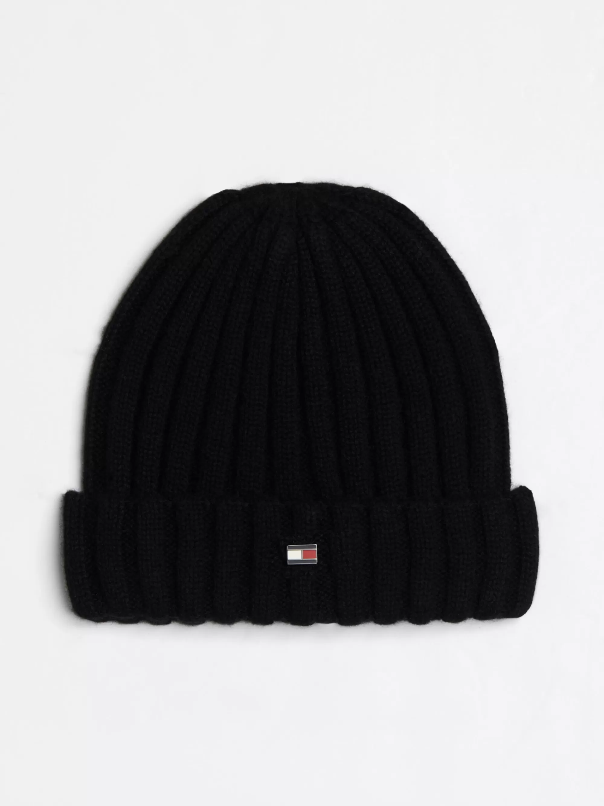 Mutsen | Mutsen, Handschoenen & Sjaals*Tommy Hilfiger Ribgebreide Beanie Van Kasjmier BLACK