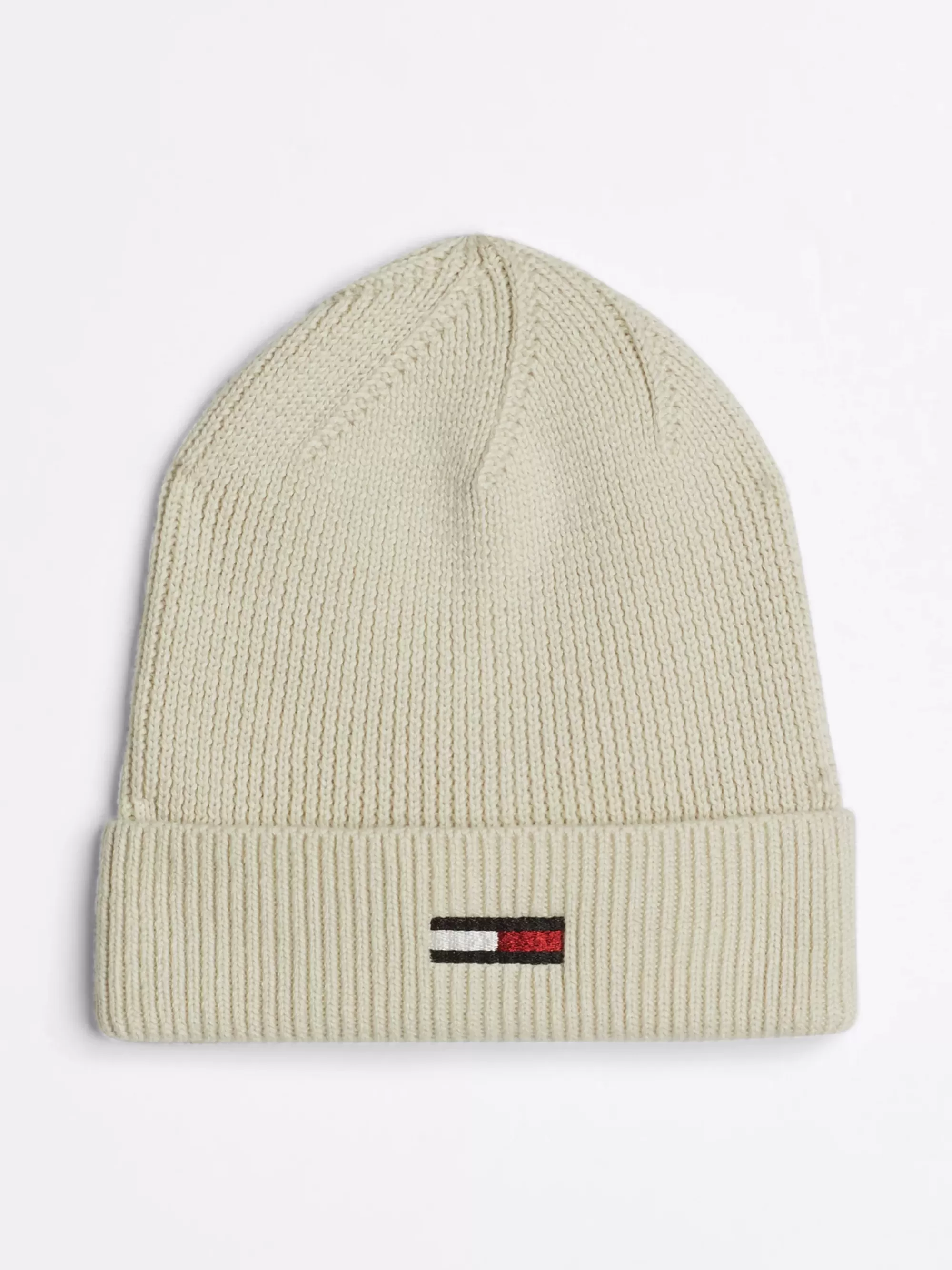 Mutsen | Mutsen & Sjaals*Tommy Hilfiger Ribgebreide Katoenen Beanie Met Vlag NEWSPRINT