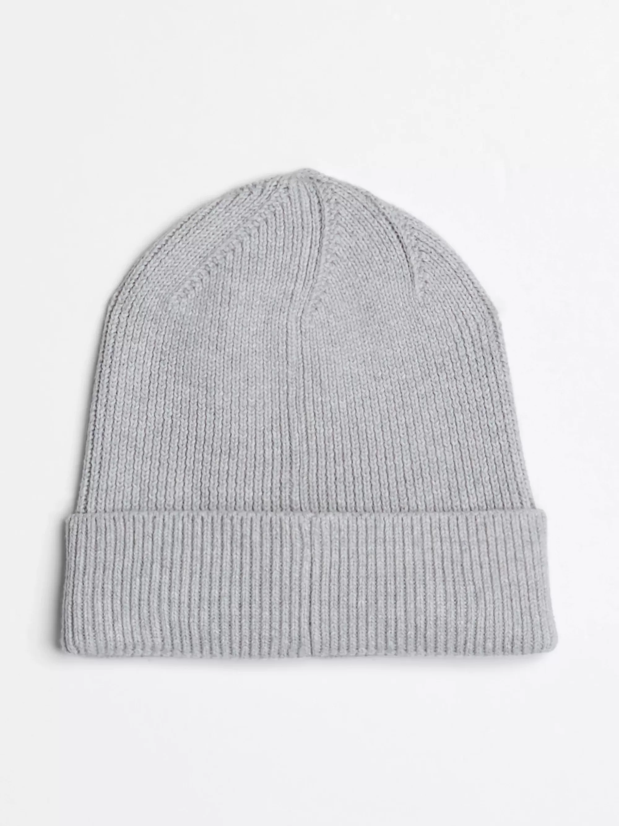 Mutsen | Mutsen & Sjaals*Tommy Hilfiger Ribgebreide Katoenen Beanie Met Vlag SILVER GREY HEATHER