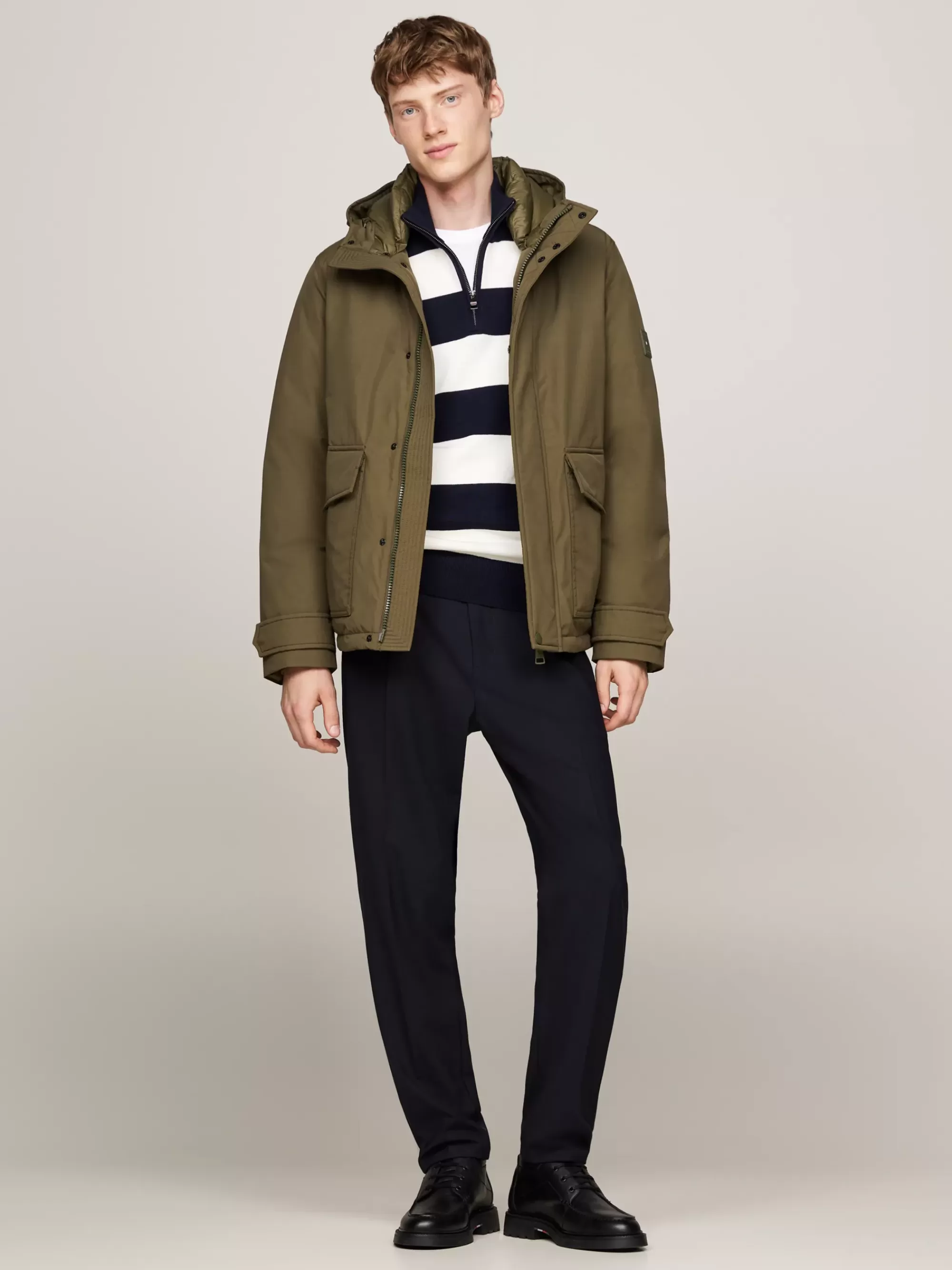 Jassen & Jacks*Tommy Hilfiger Rockie Donsjack Met Capuchon ARMY GREEN
