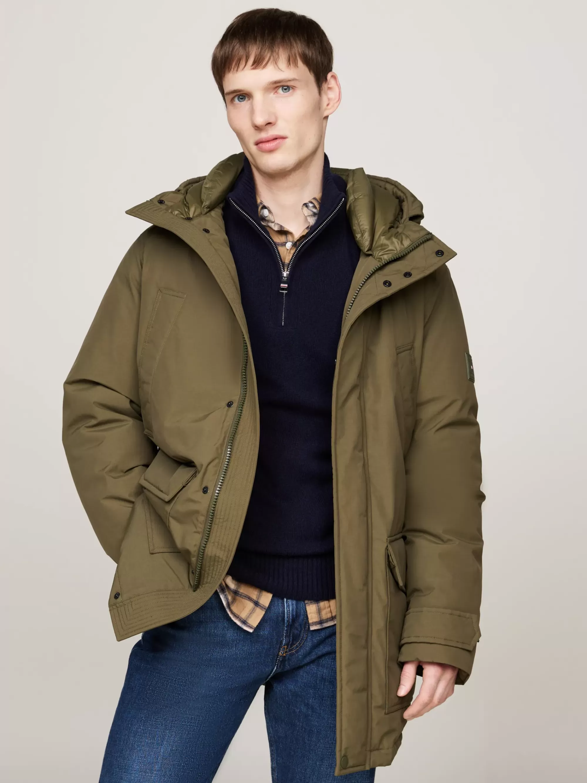 Jassen & Jacks*Tommy Hilfiger Rockie Donsparka Met Capuchon ARMY GREEN