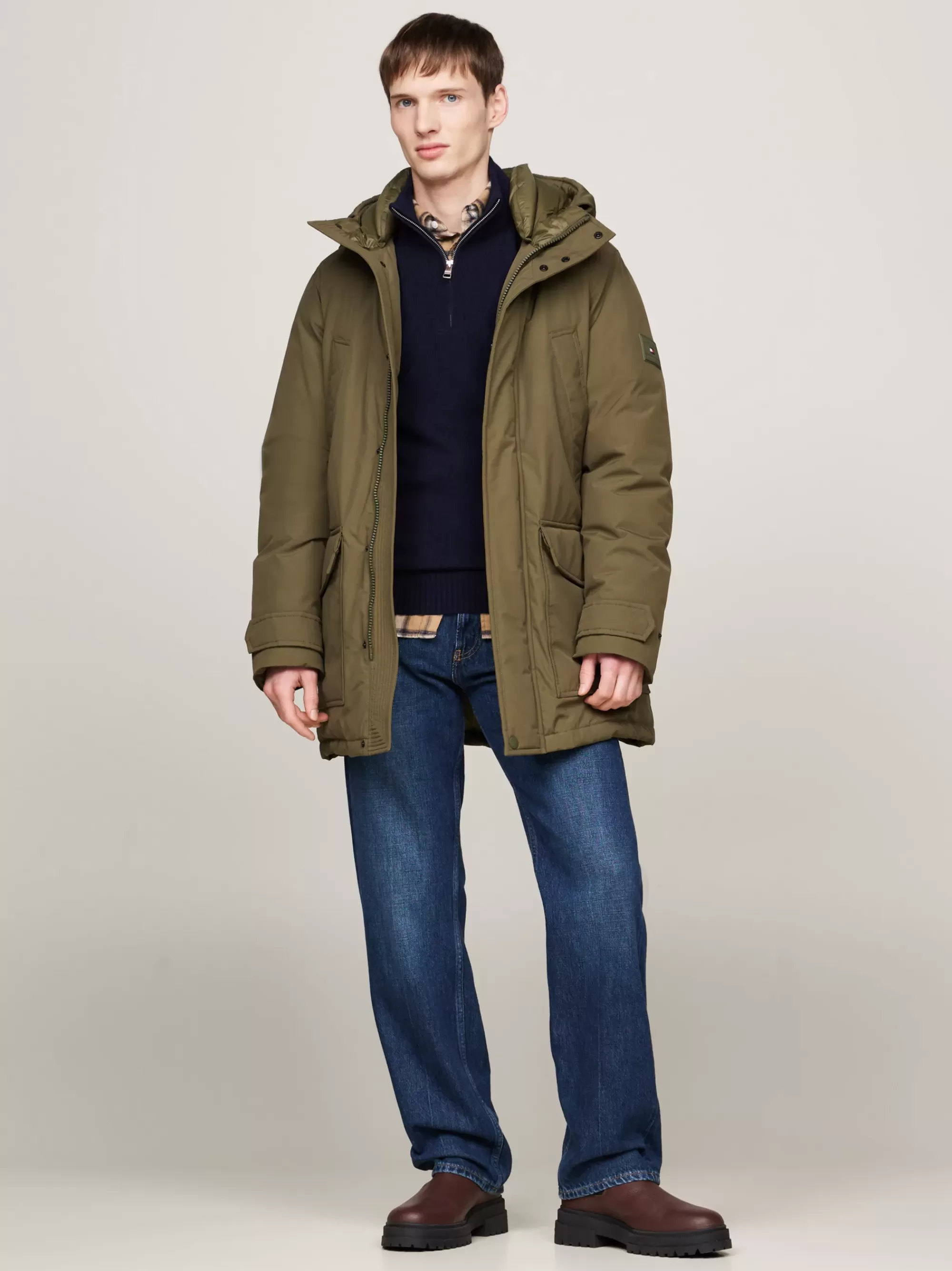 Jassen & Jacks*Tommy Hilfiger Rockie Donsparka Met Capuchon ARMY GREEN